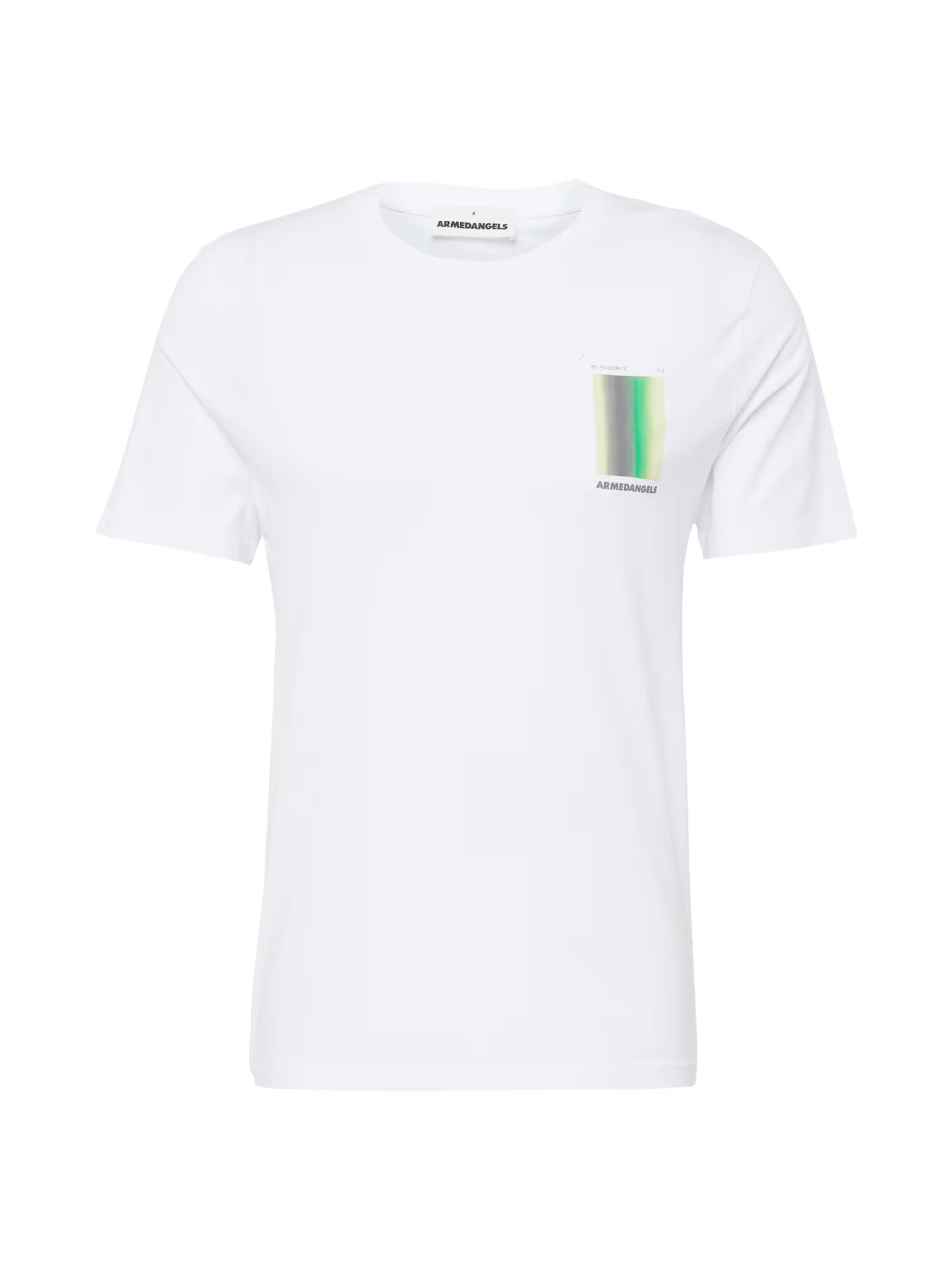 ARMEDANGELS Tricou 'James Believer' galben / gri / verde / alb - Pled.ro