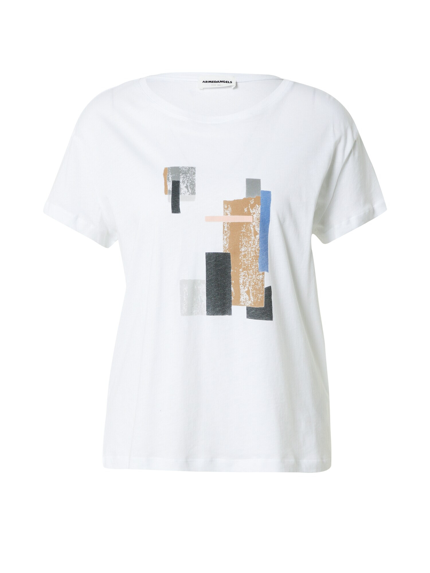 ARMEDANGELS Tricou 'Nela' albastru fumuriu / maro caramel / gri grafit / roz / alb murdar - Pled.ro