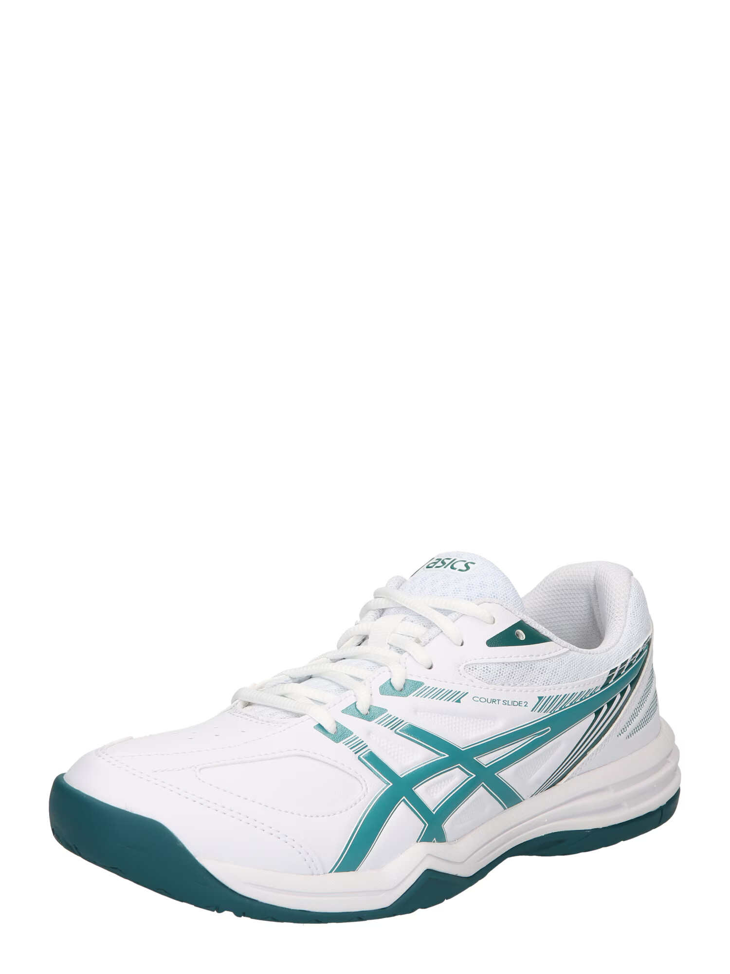 ASICS Pantofi sport 'Court Slide 2' verde jad / alb - Pled.ro