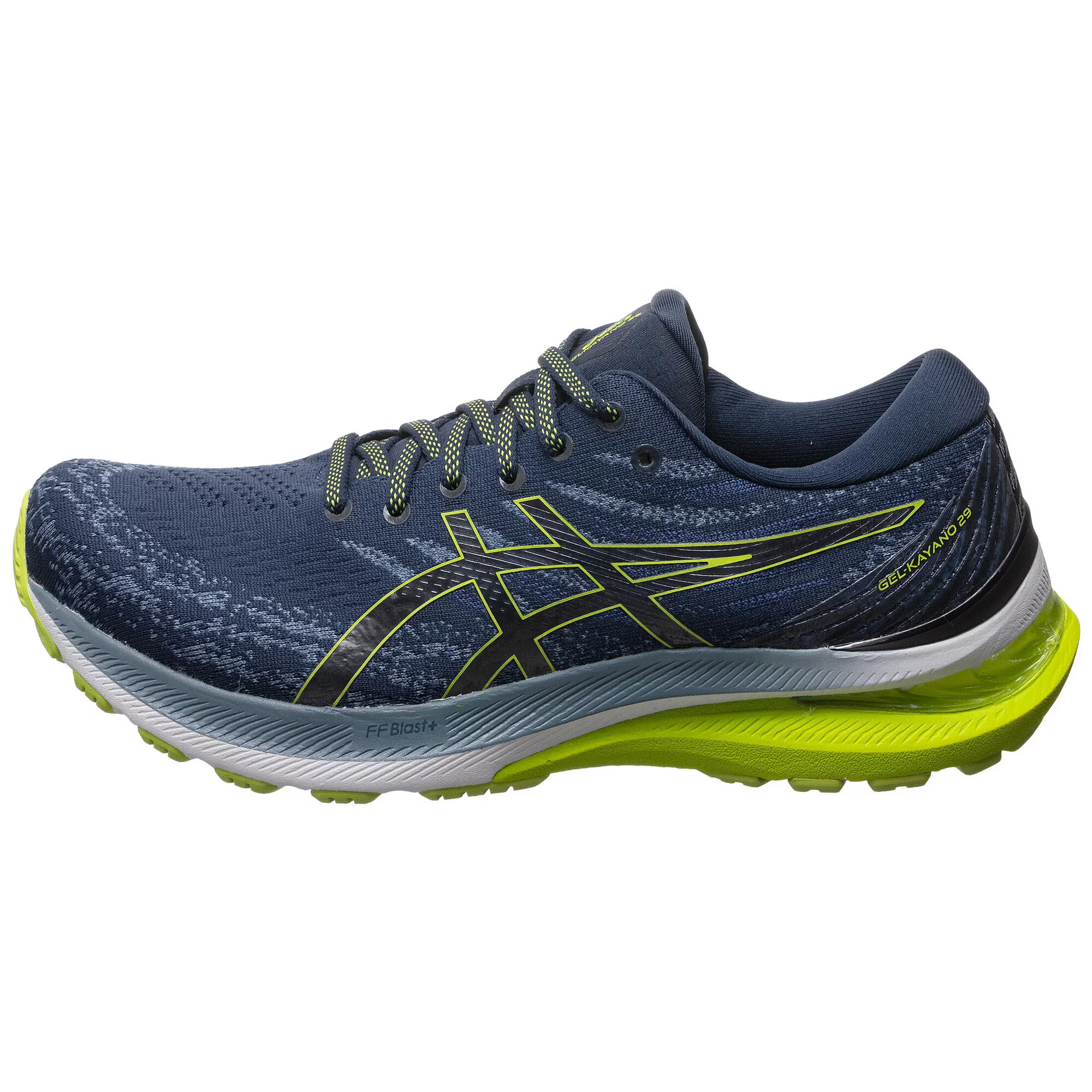 ASICS Sneaker de alergat 'Kayano 29' albastru / albastru marin / galben neon / negru - Pled.ro