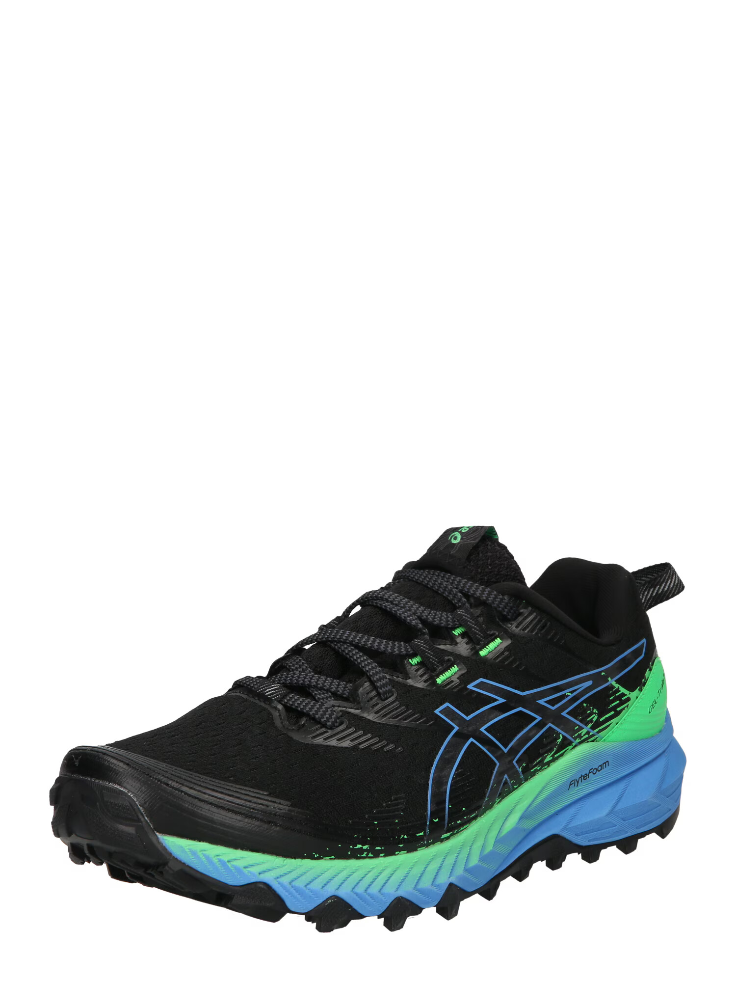 ASICS Sneaker de alergat 'Trabuco 10' albastru / verde neon / negru - Pled.ro