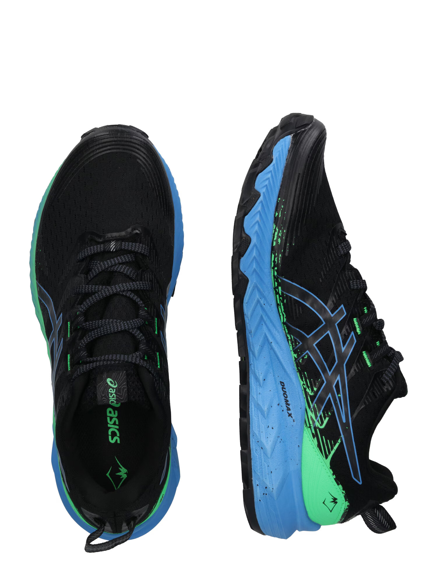 ASICS Sneaker de alergat 'Trabuco 10' albastru / verde neon / negru - Pled.ro