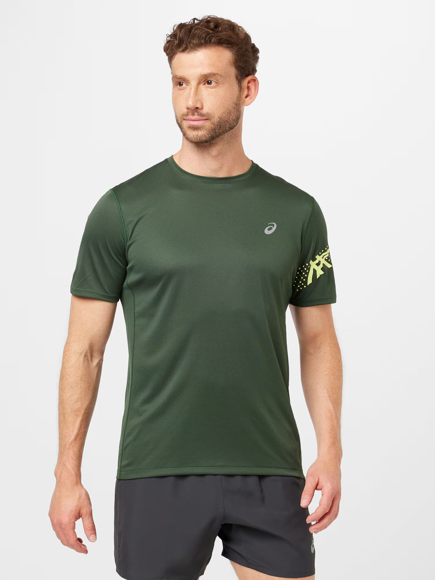 ASICS Tricou funcțional galben / gri / verde - Pled.ro