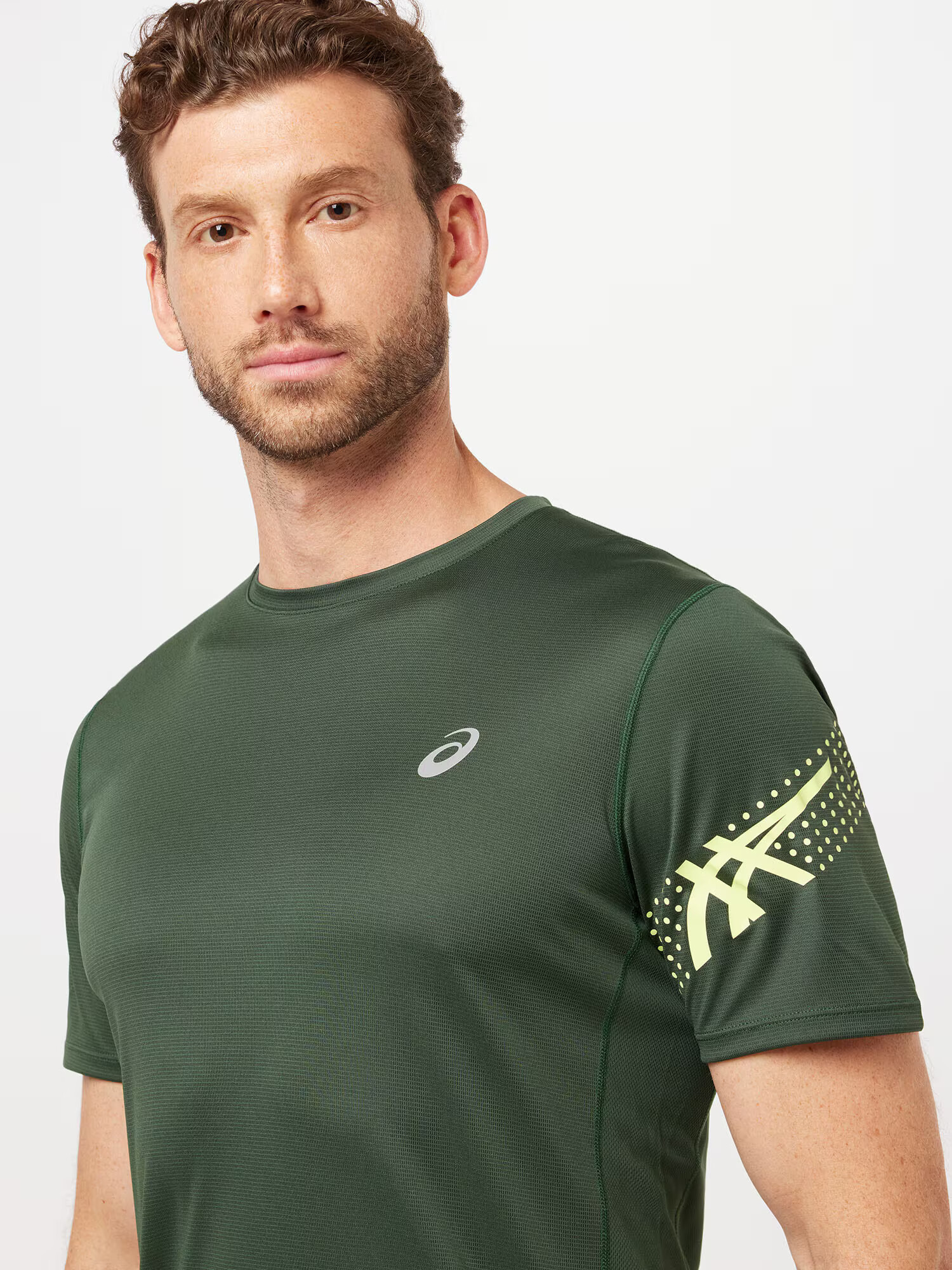 ASICS Tricou funcțional galben / gri / verde - Pled.ro