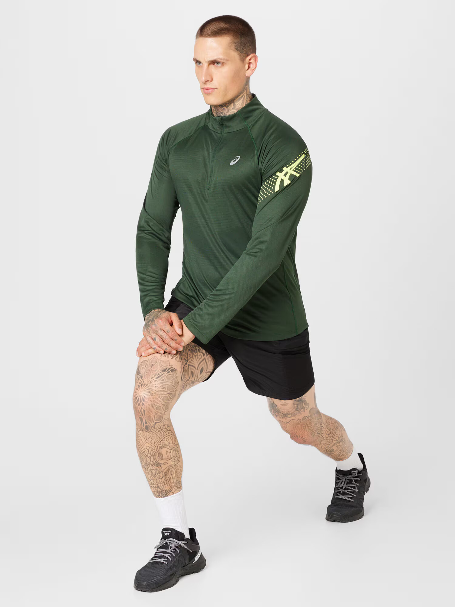 ASICS Tricou funcțional galben / gri / verde închis - Pled.ro