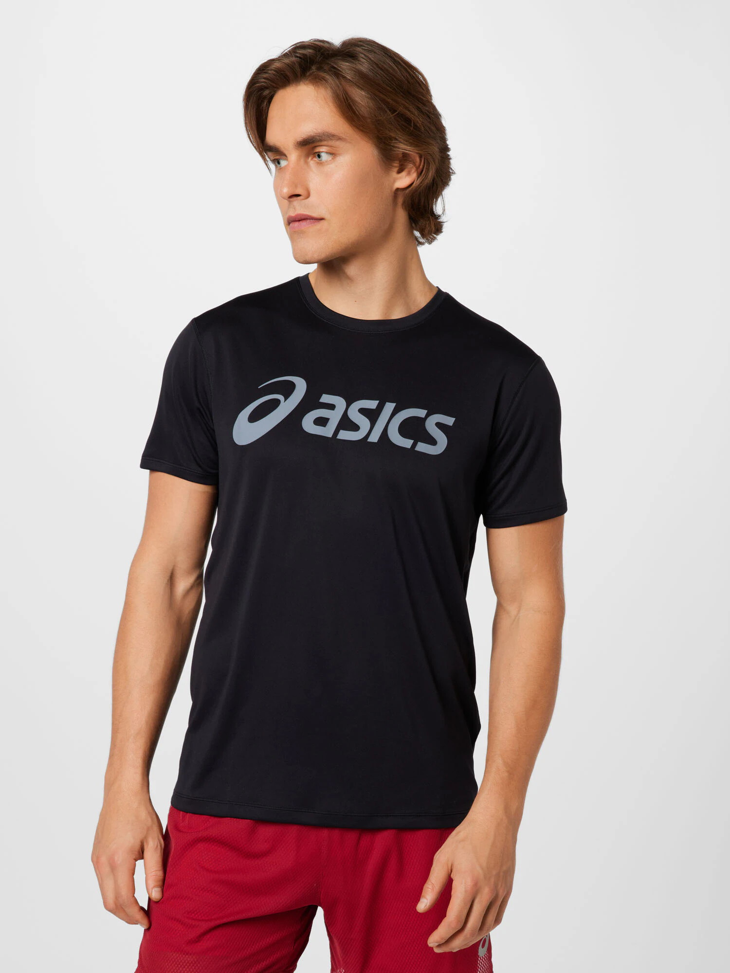 ASICS Tricou funcțional gri / negru - Pled.ro