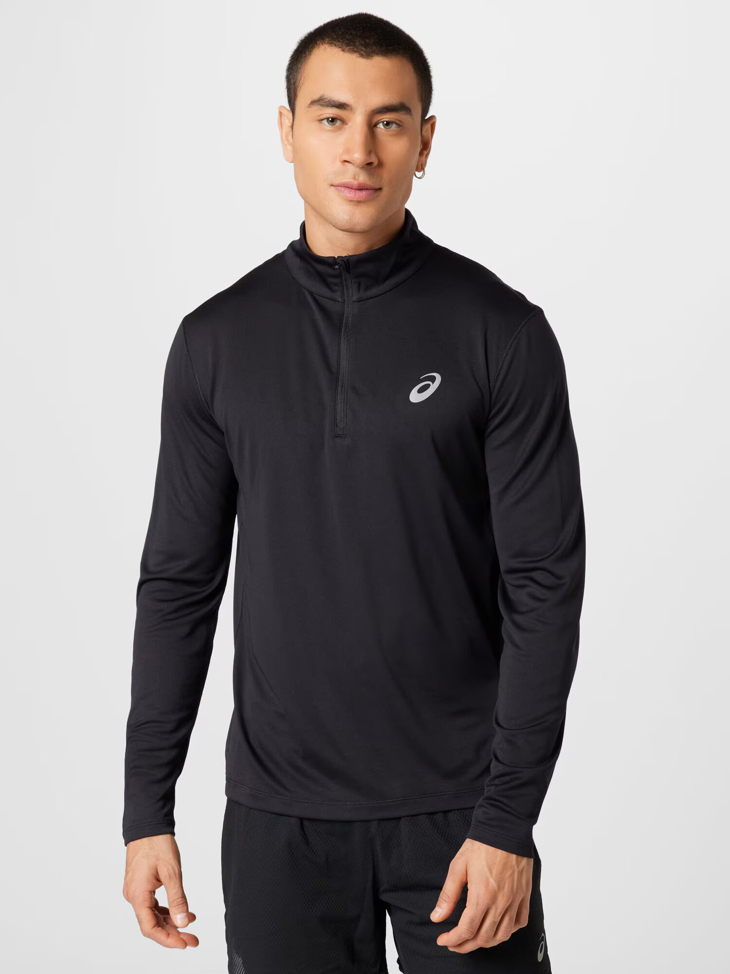 ASICS Tricou funcțional negru / argintiu - Pled.ro