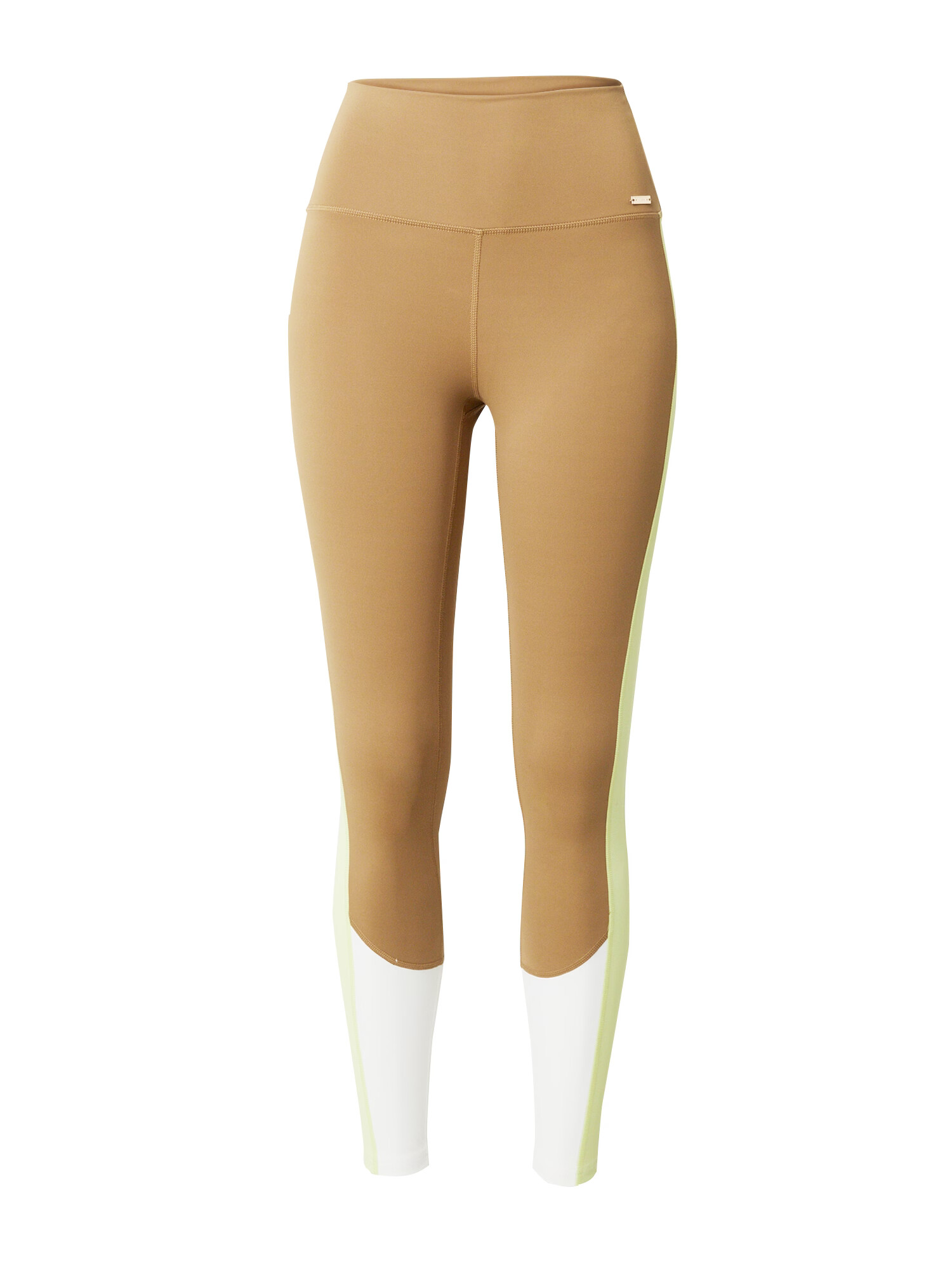 Athlecia Pantaloni sport 'Sukey' maro / galben neon / alb - Pled.ro