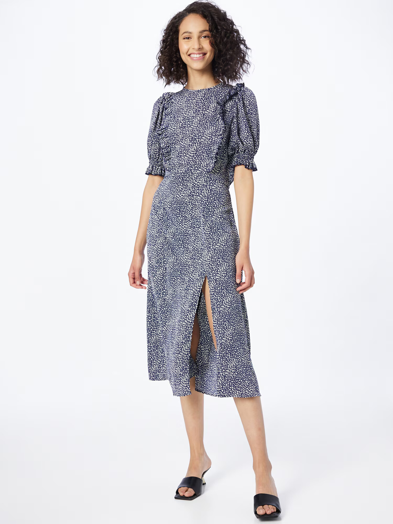 AX Paris Rochie bleumarin / alb - Pled.ro