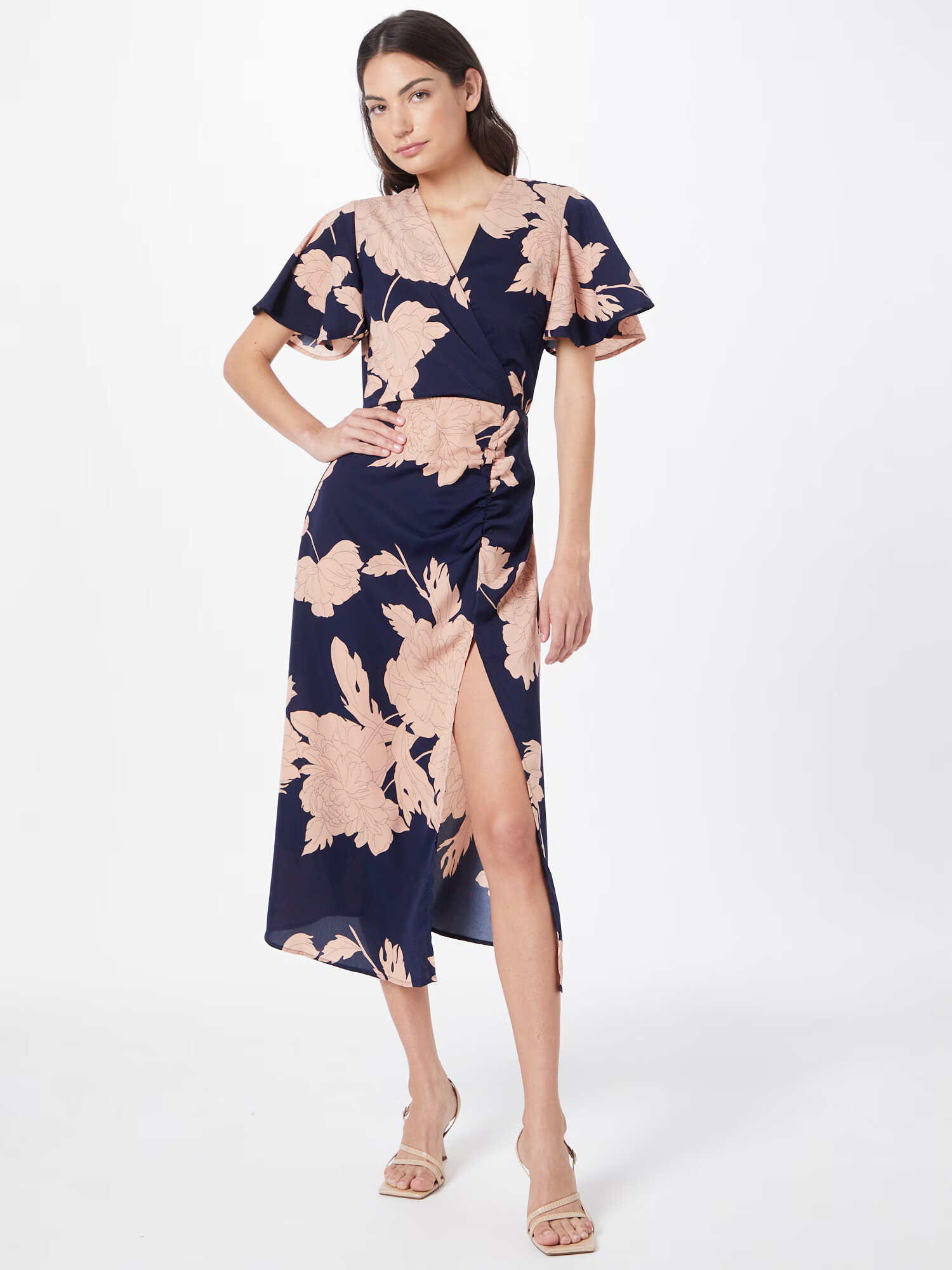 AX Paris Rochie de cocktail bleumarin / roz - Pled.ro