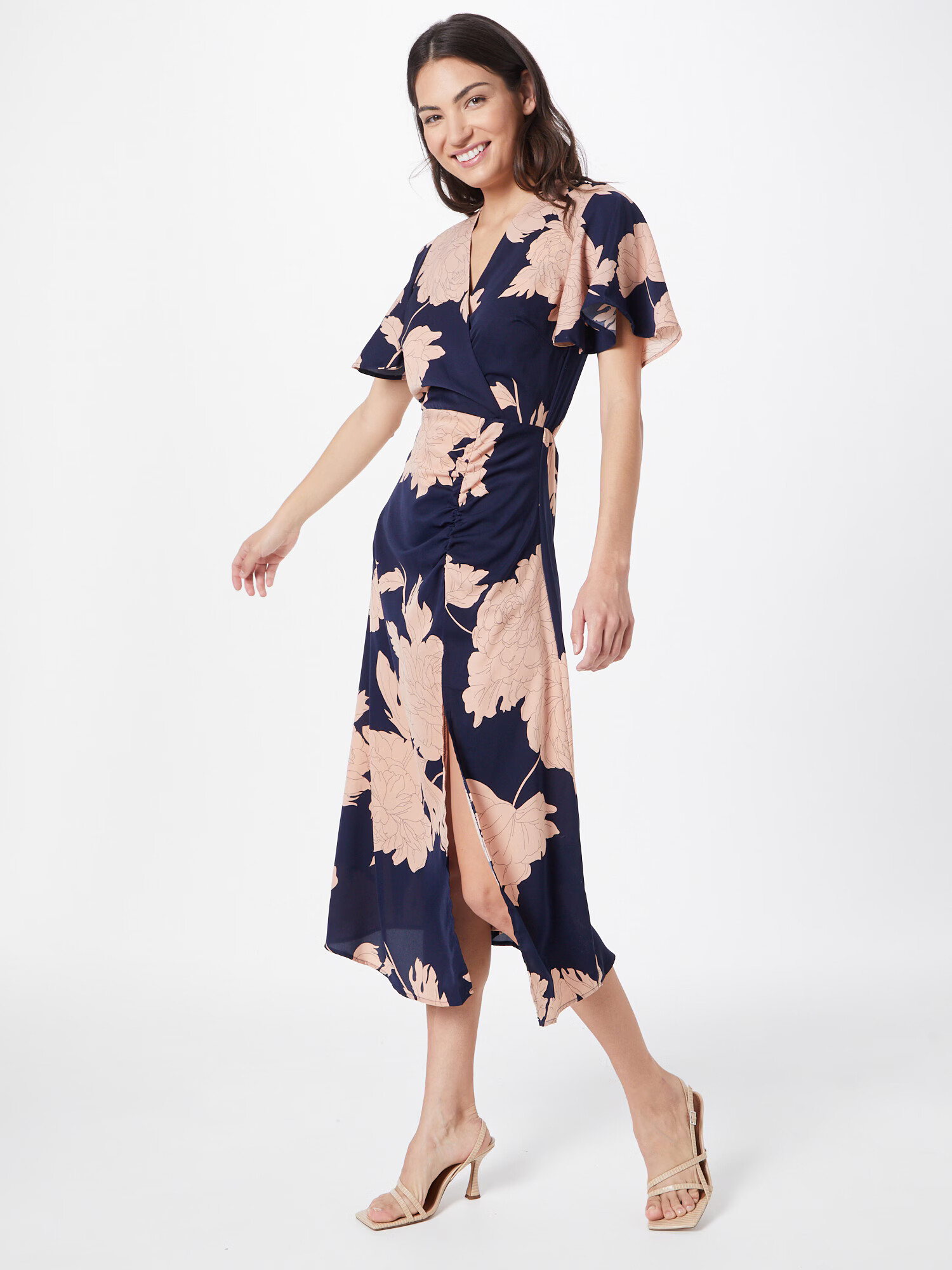 AX Paris Rochie de cocktail bleumarin / roz - Pled.ro