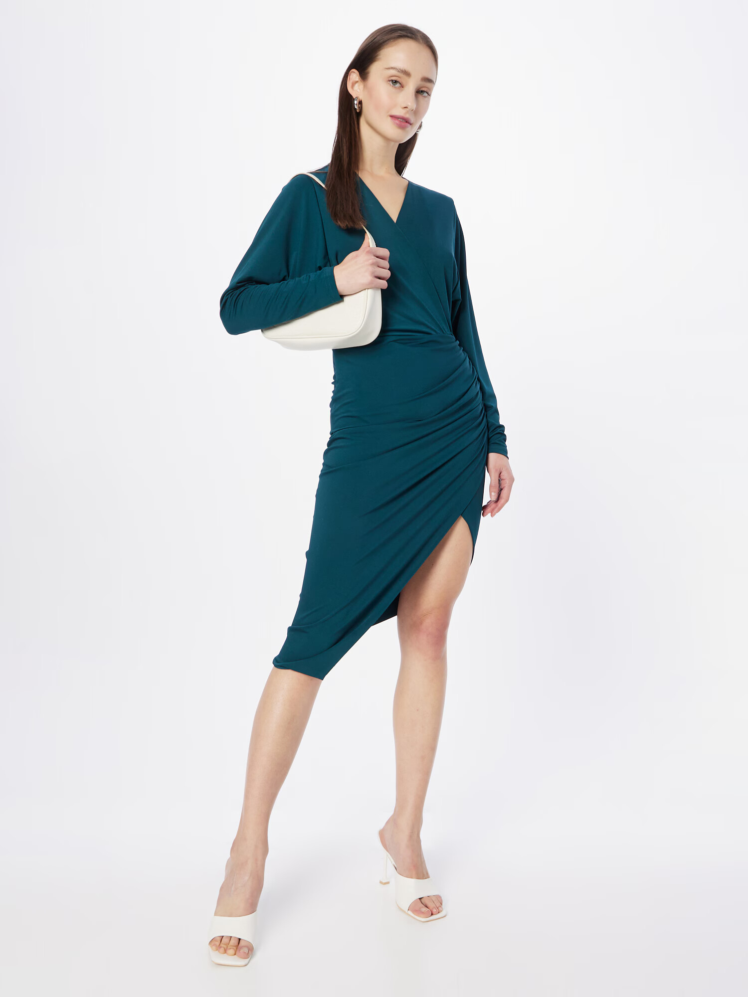 AX Paris Rochie de cocktail verde smarald - Pled.ro