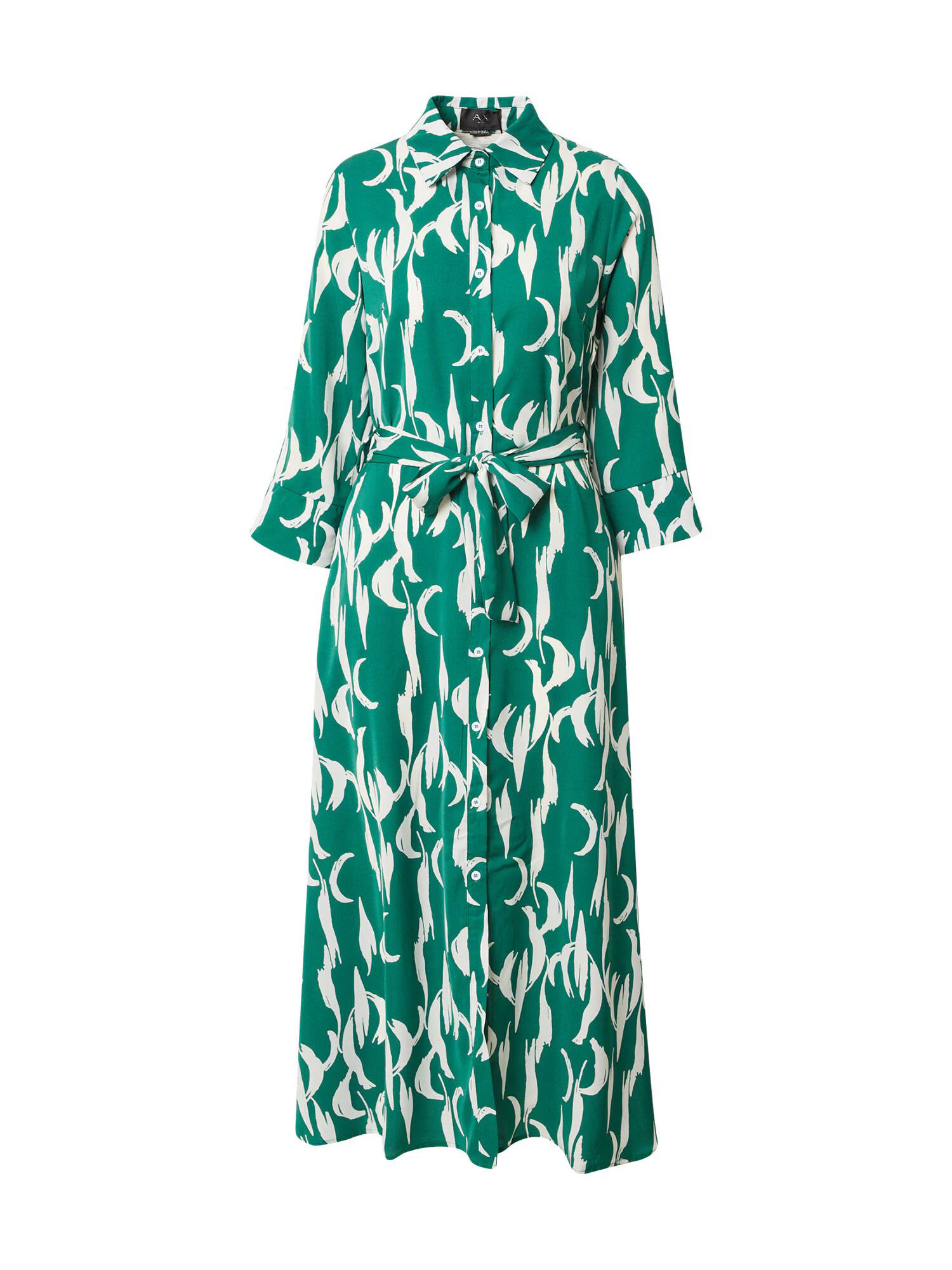 AX Paris Rochie tip bluză verde / alb - Pled.ro