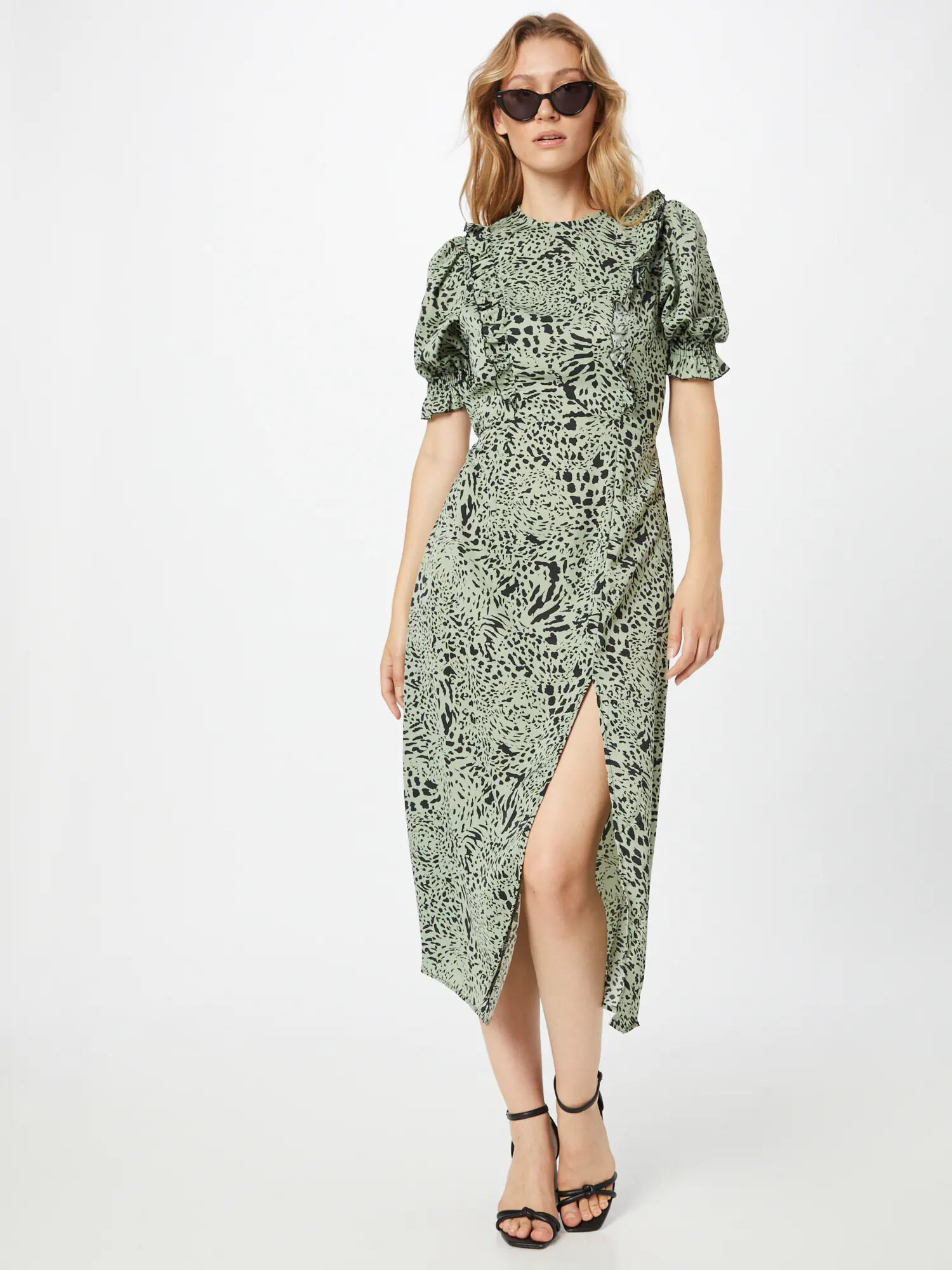 AX Paris Rochie verde deschis / negru - Pled.ro