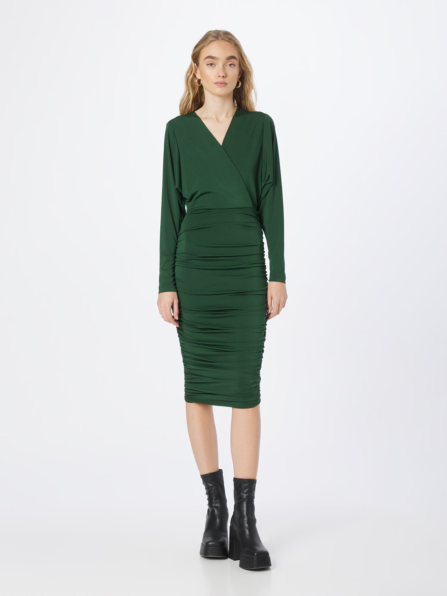 AX Paris Rochie verde închis - Pled.ro