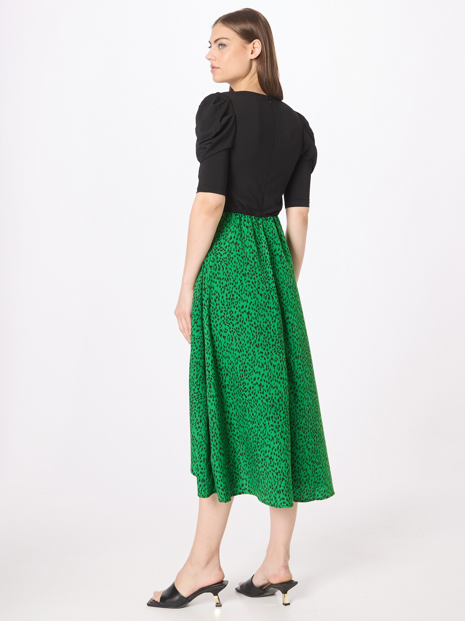 AX Paris Rochie verde / negru - Pled.ro