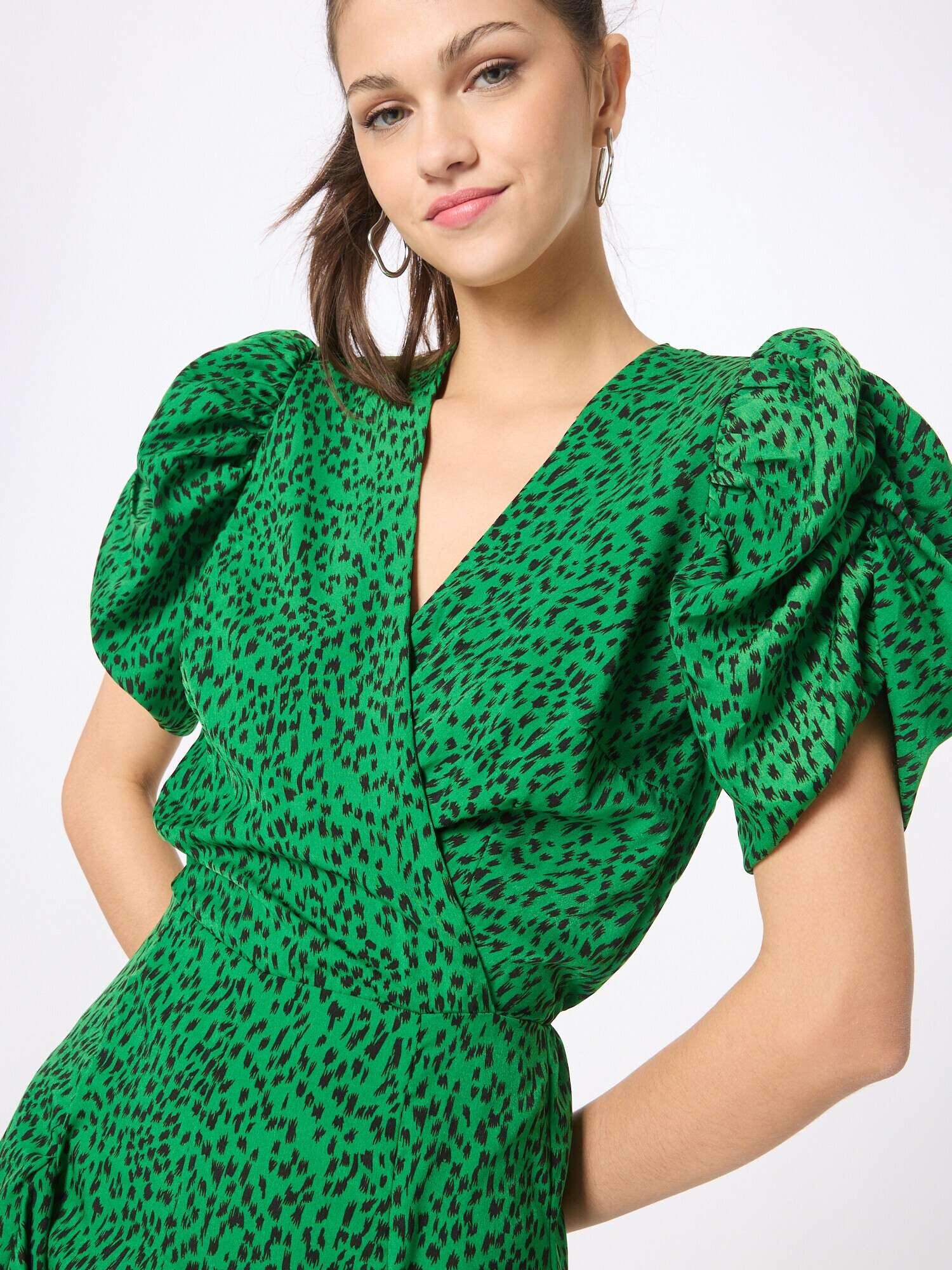 AX Paris Rochie verde / negru - Pled.ro