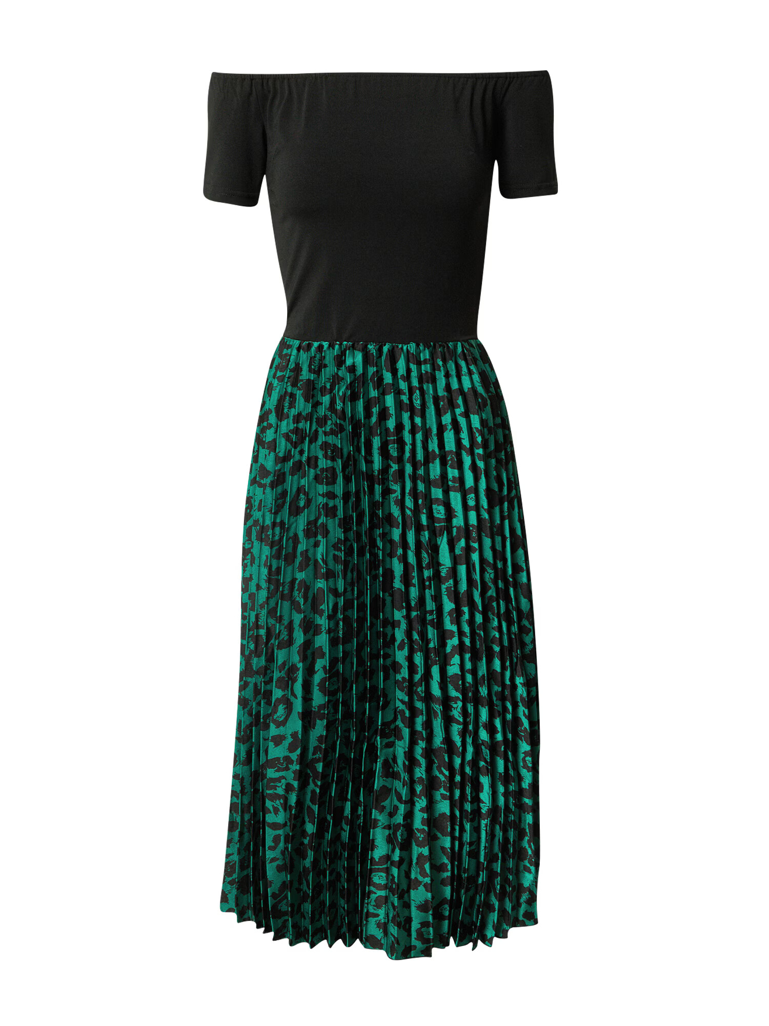 AX Paris Rochie verde / negru - Pled.ro