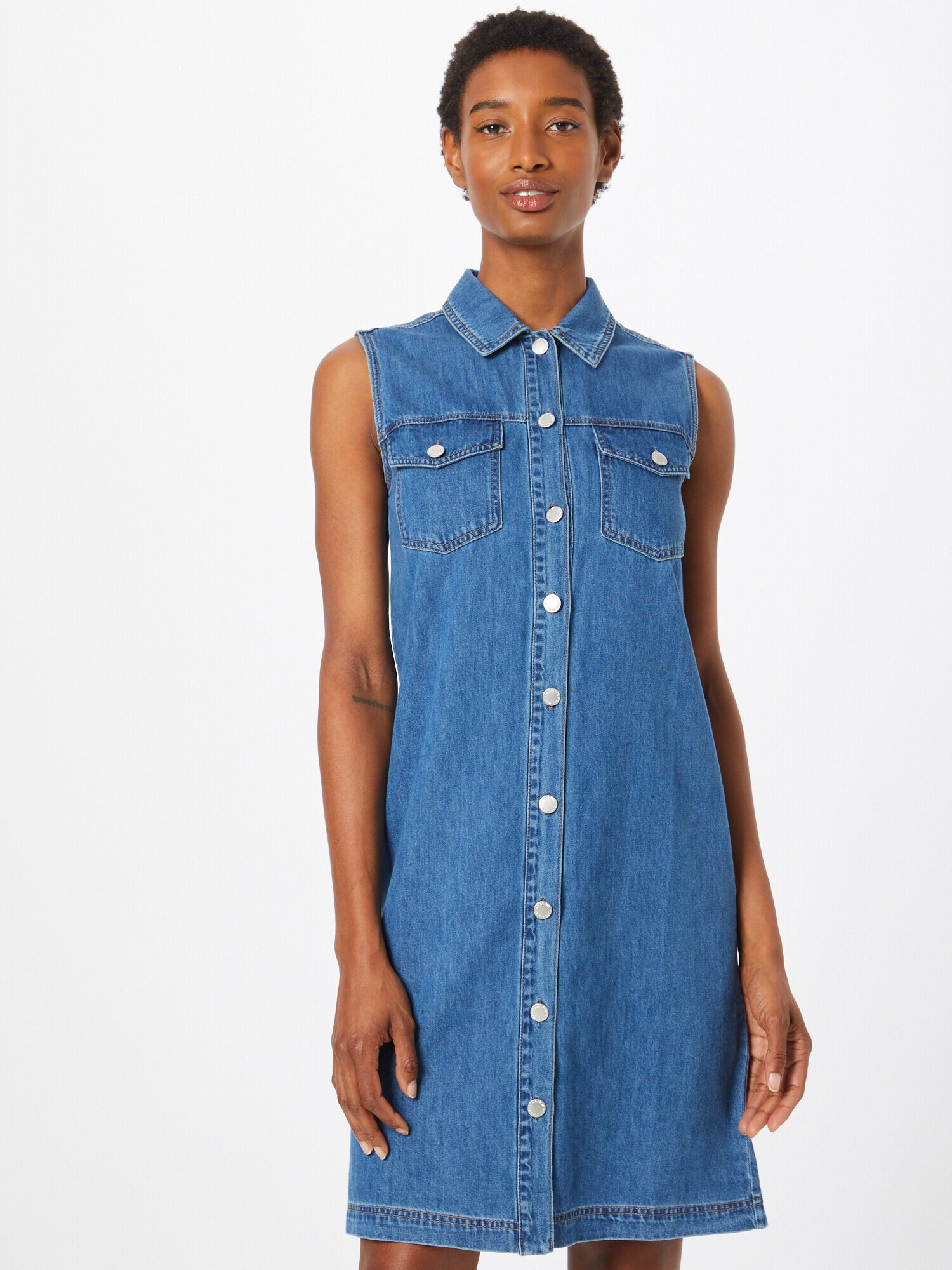 b.young Rochie tip bluză 'KOLPA' albastru denim - Pled.ro