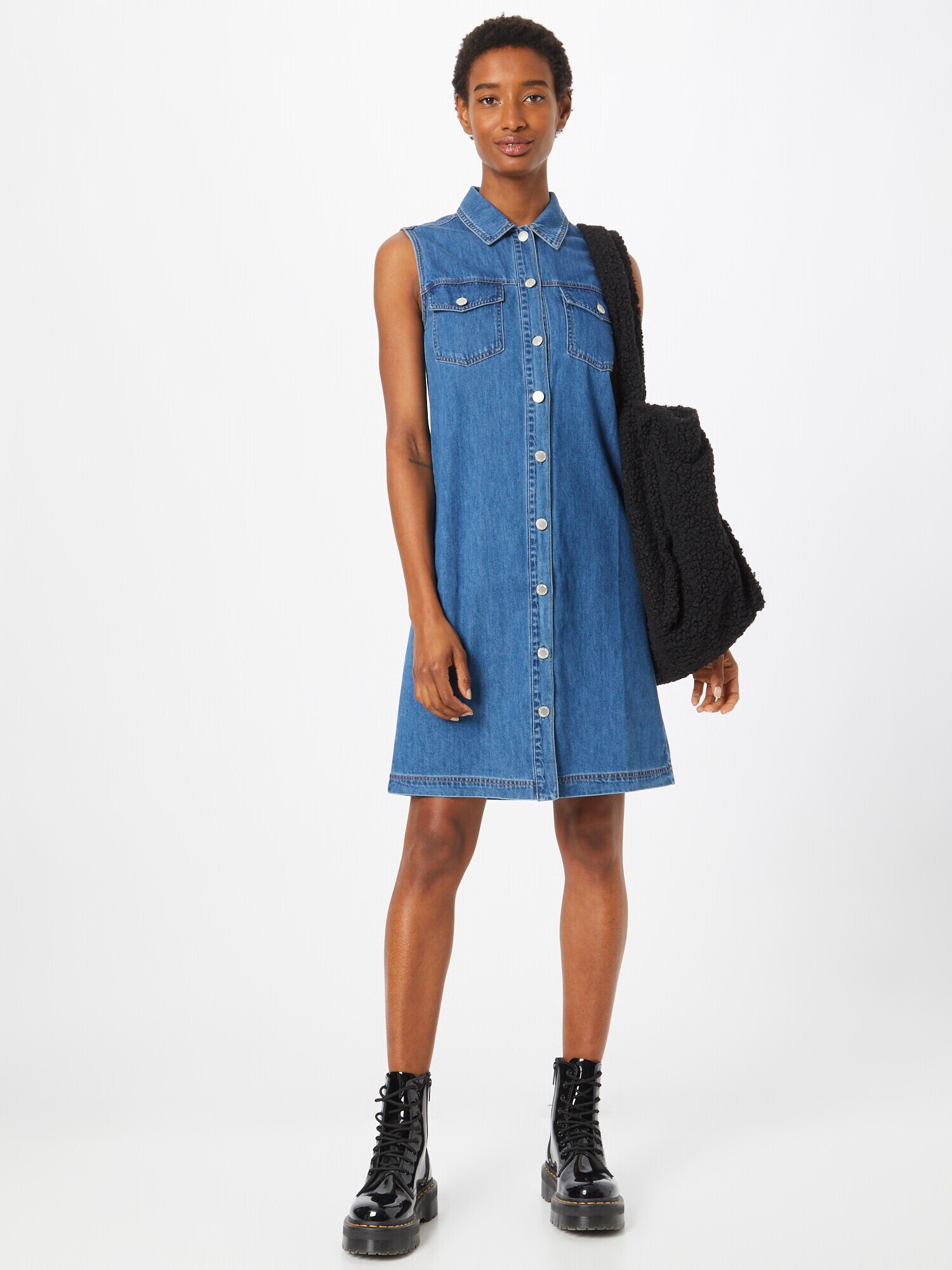 b.young Rochie tip bluză 'KOLPA' albastru denim - Pled.ro