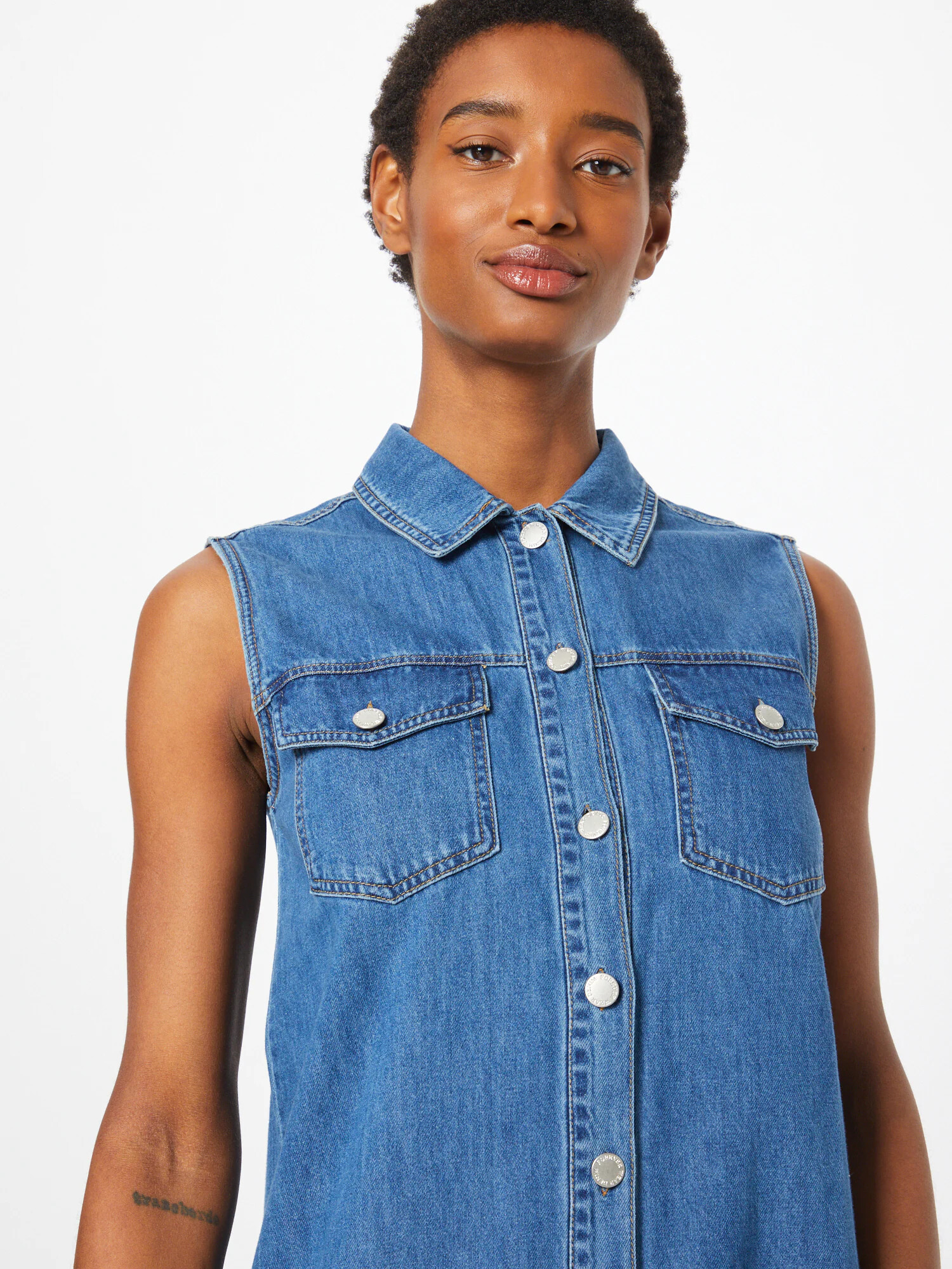 b.young Rochie tip bluză 'KOLPA' albastru denim - Pled.ro