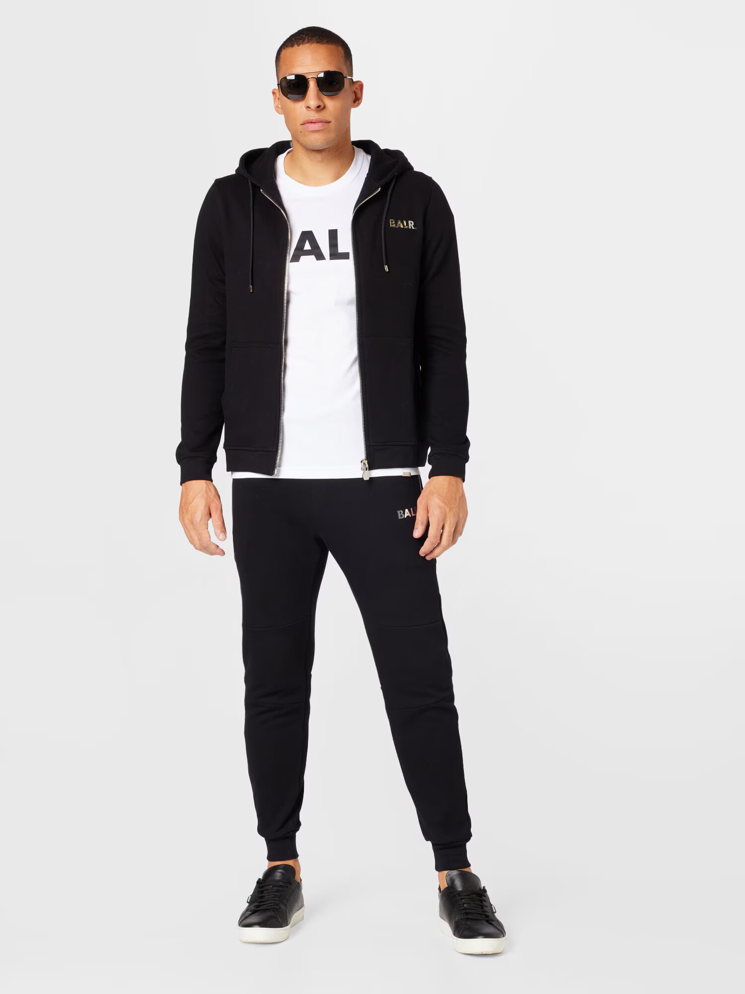 BALR. Tricou negru / alb - Pled.ro