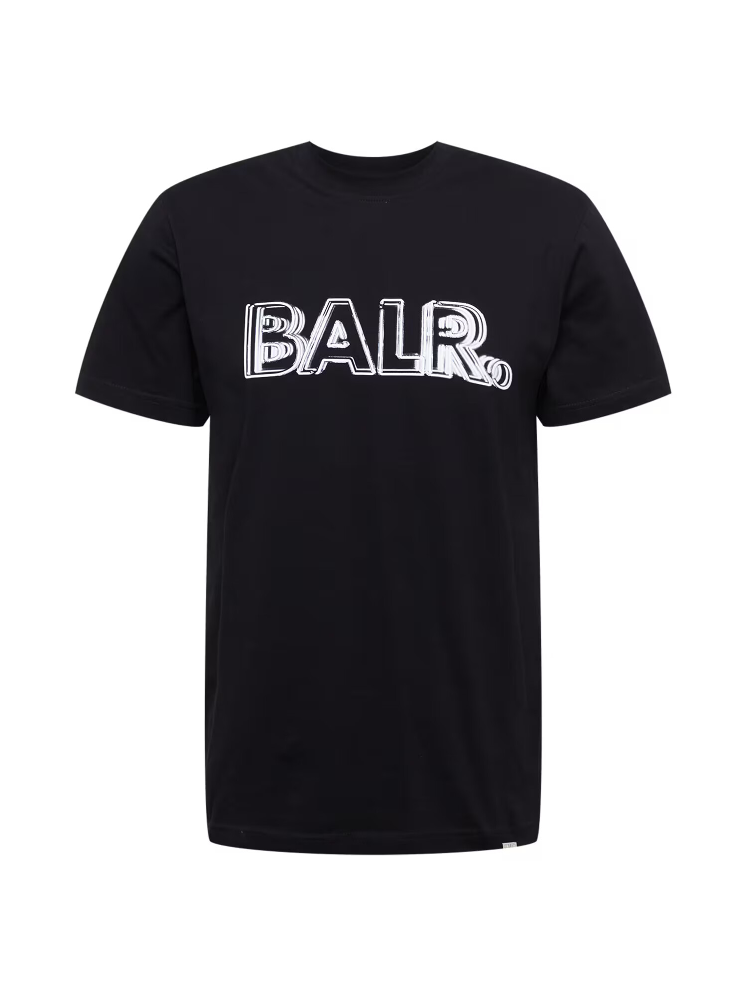 BALR. Tricou 'Olaf' negru / alb - Pled.ro