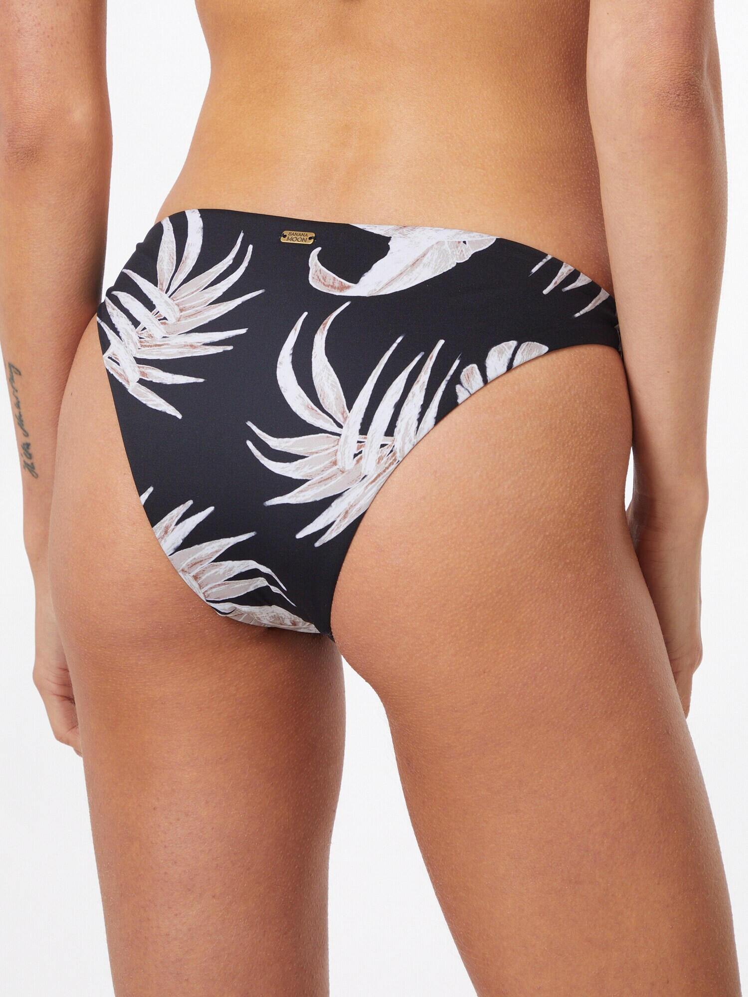 Banana Moon Slip costum de baie 'VAIVA' maro deschis / negru / alb - Pled.ro