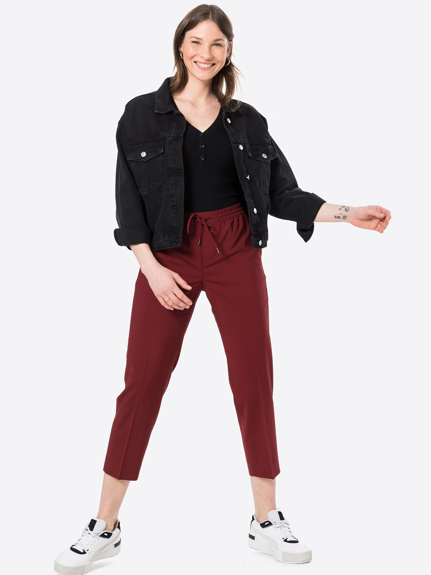 Banana Republic Pantaloni eleganți roșu bordeaux - Pled.ro