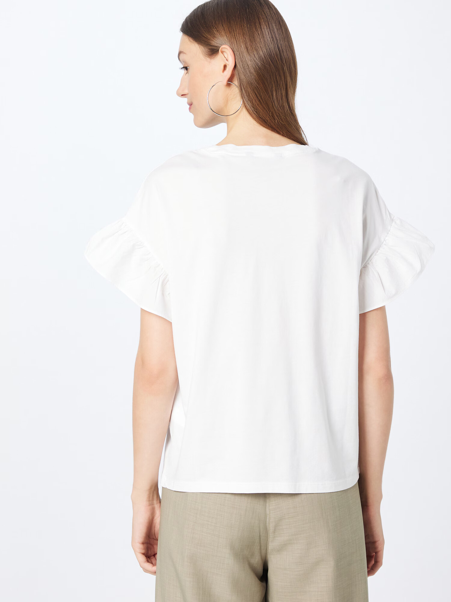 Banana Republic Tricou 'FLOUNCE' alb - Pled.ro