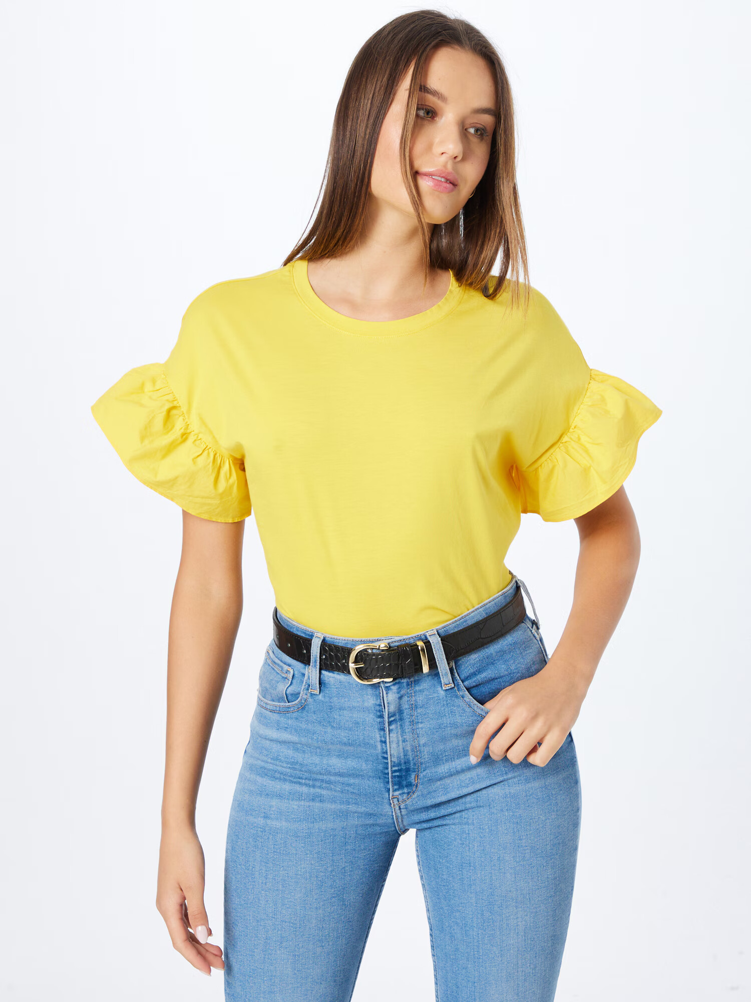 Banana Republic Tricou 'FLOUNCE' galben - Pled.ro