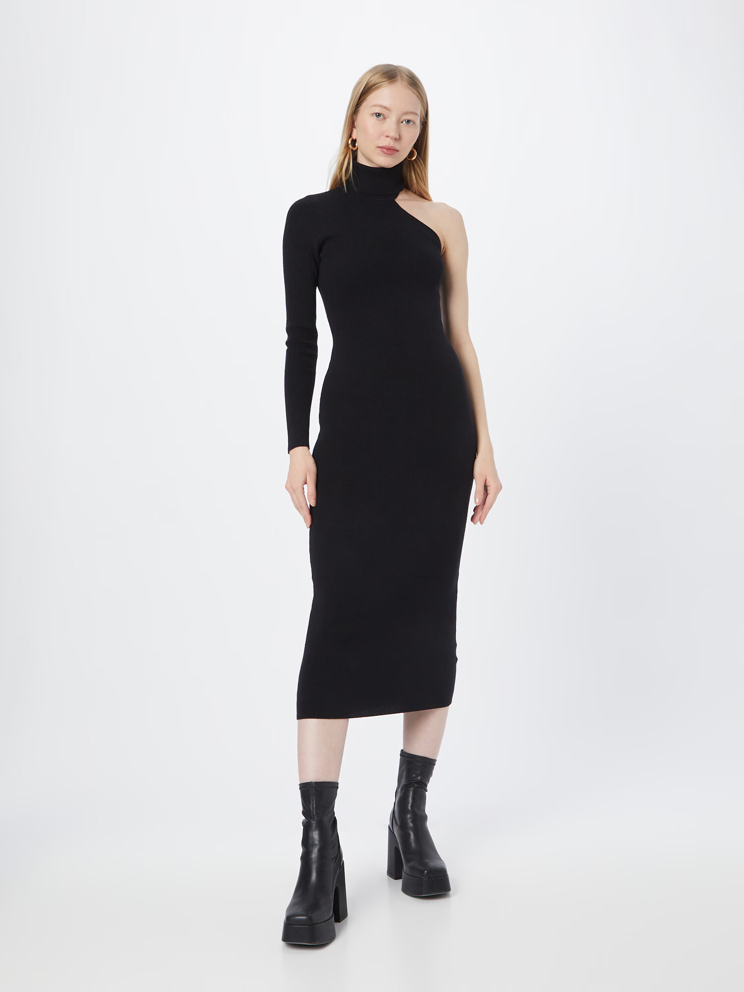 Bardot Rochie tricotat negru - Pled.ro