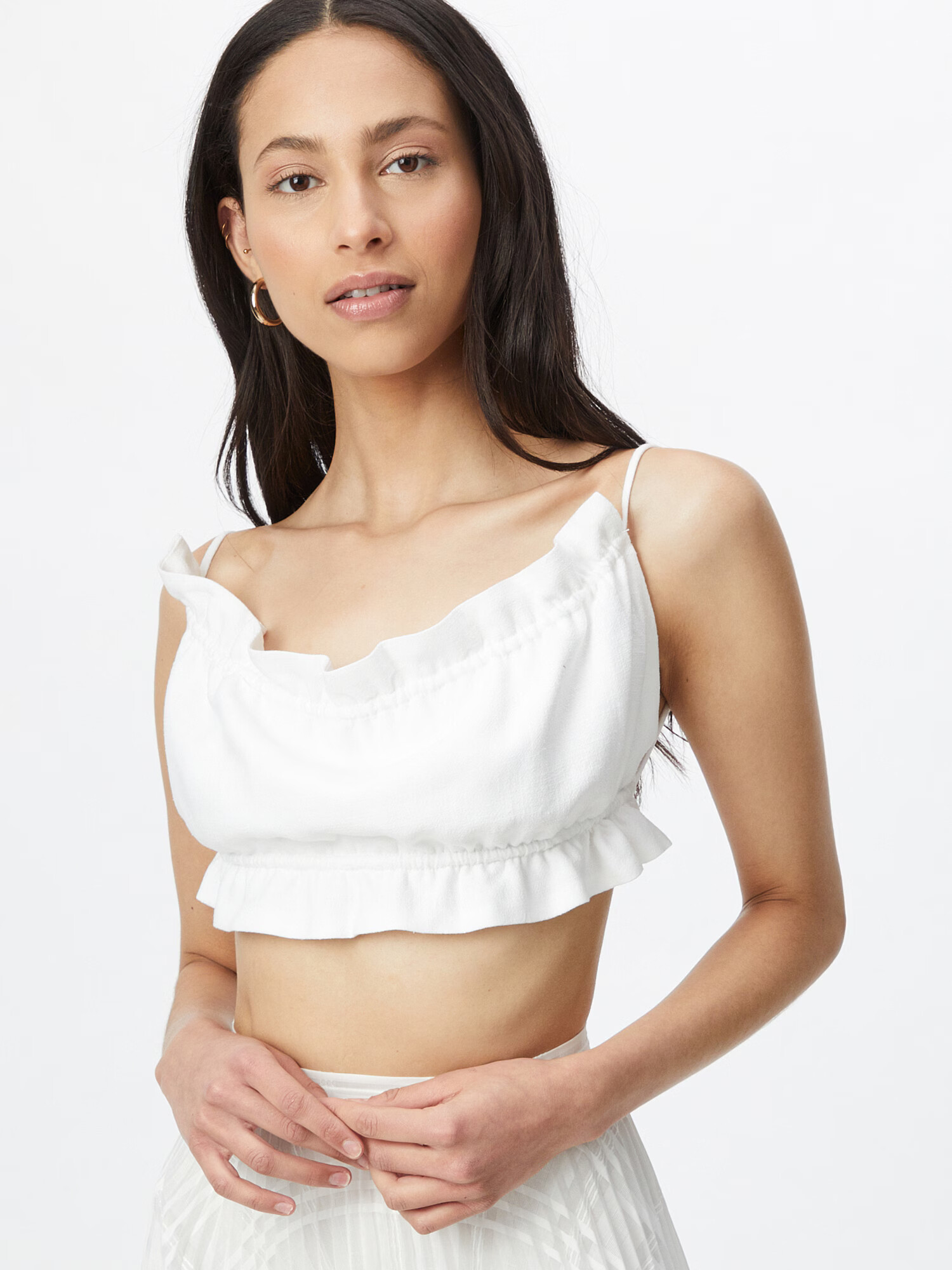 Bardot Top 'BARELY THERE' alb - Pled.ro