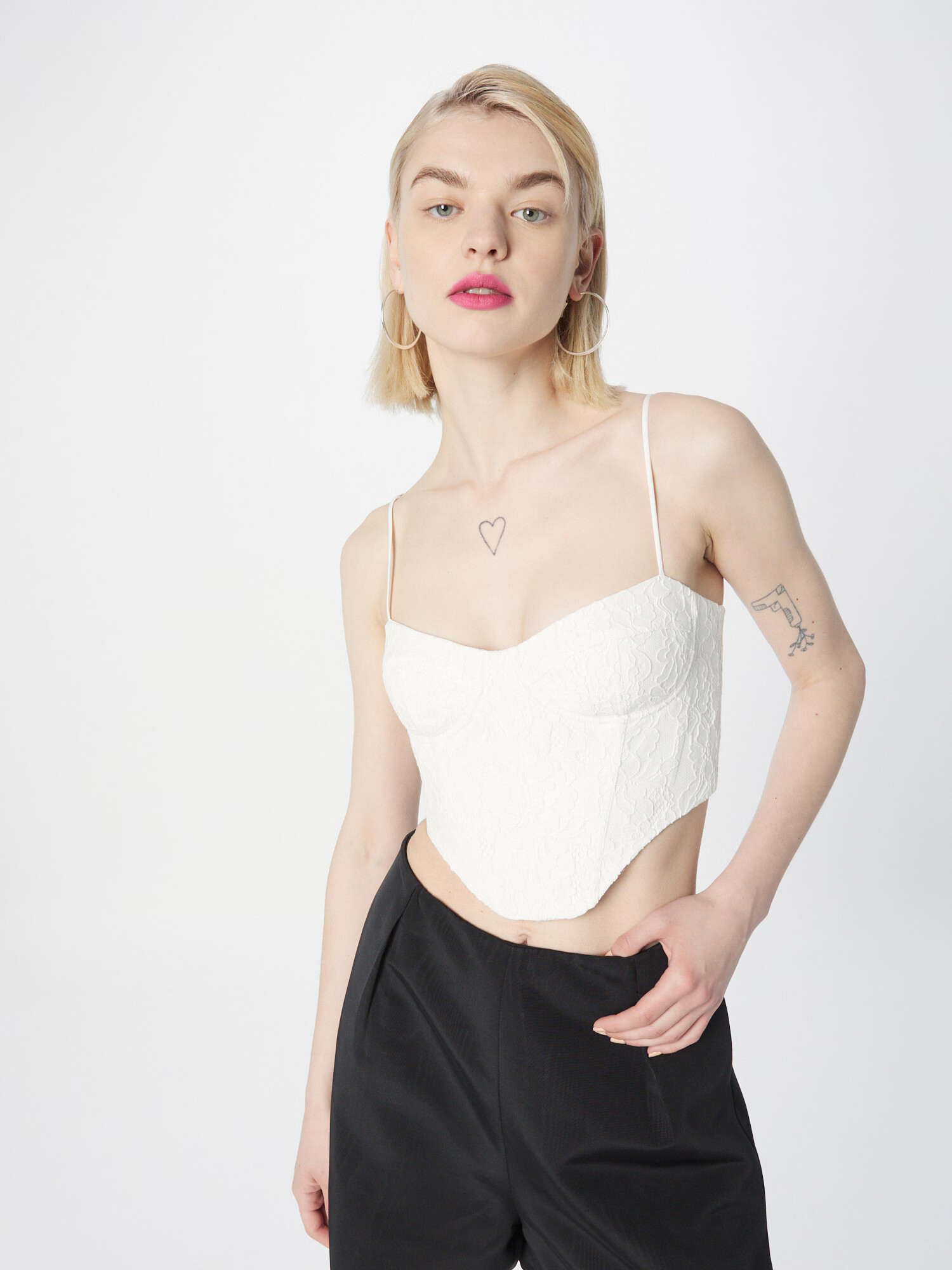 Bardot Top 'LUMINARY' alb - Pled.ro