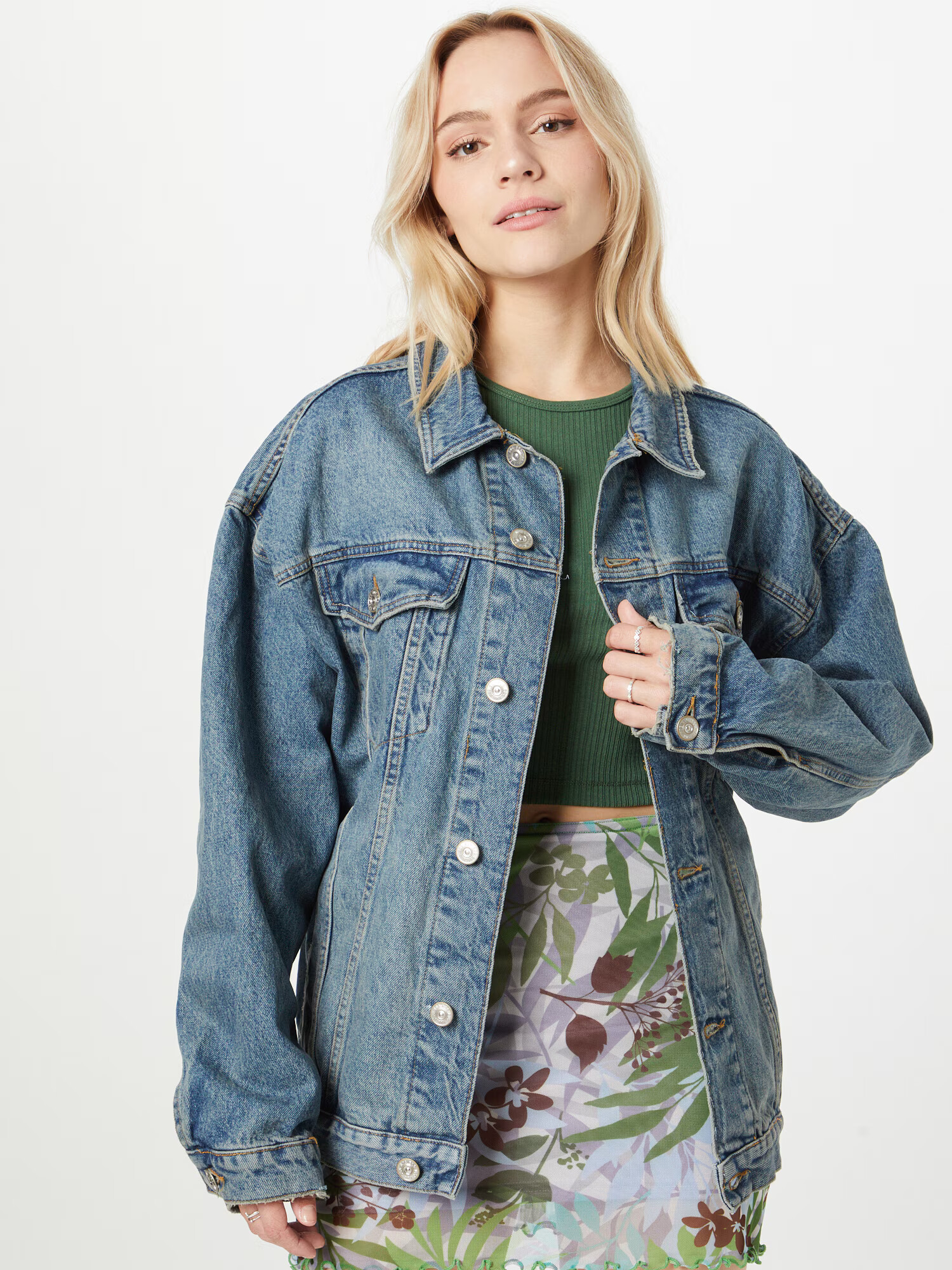 BDG Urban Outfitters Geacă de primăvară-toamnă albastru denim - Pled.ro