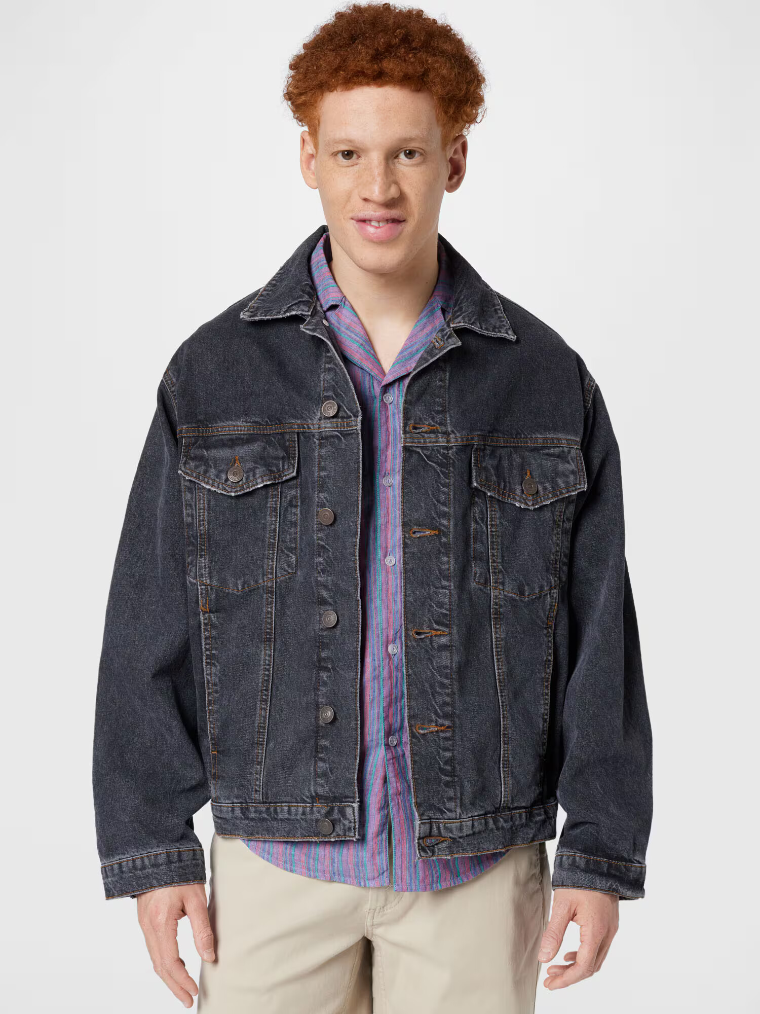 BDG Urban Outfitters Geacă de primăvară-toamnă negru denim - Pled.ro