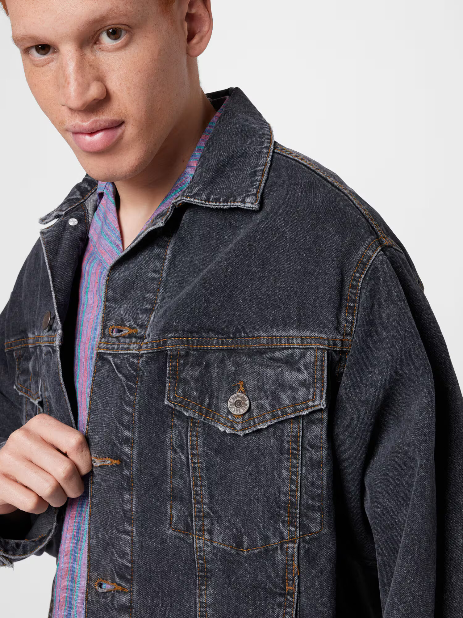 BDG Urban Outfitters Geacă de primăvară-toamnă negru denim - Pled.ro