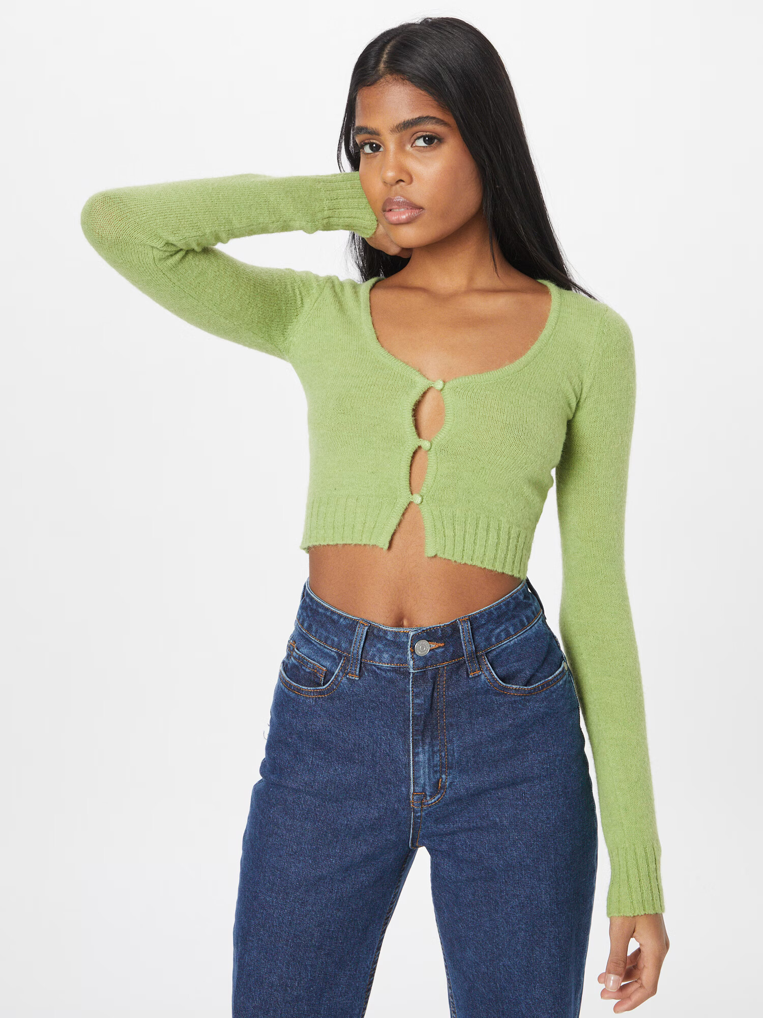 BDG Urban Outfitters Geacă tricotată verde măr - Pled.ro