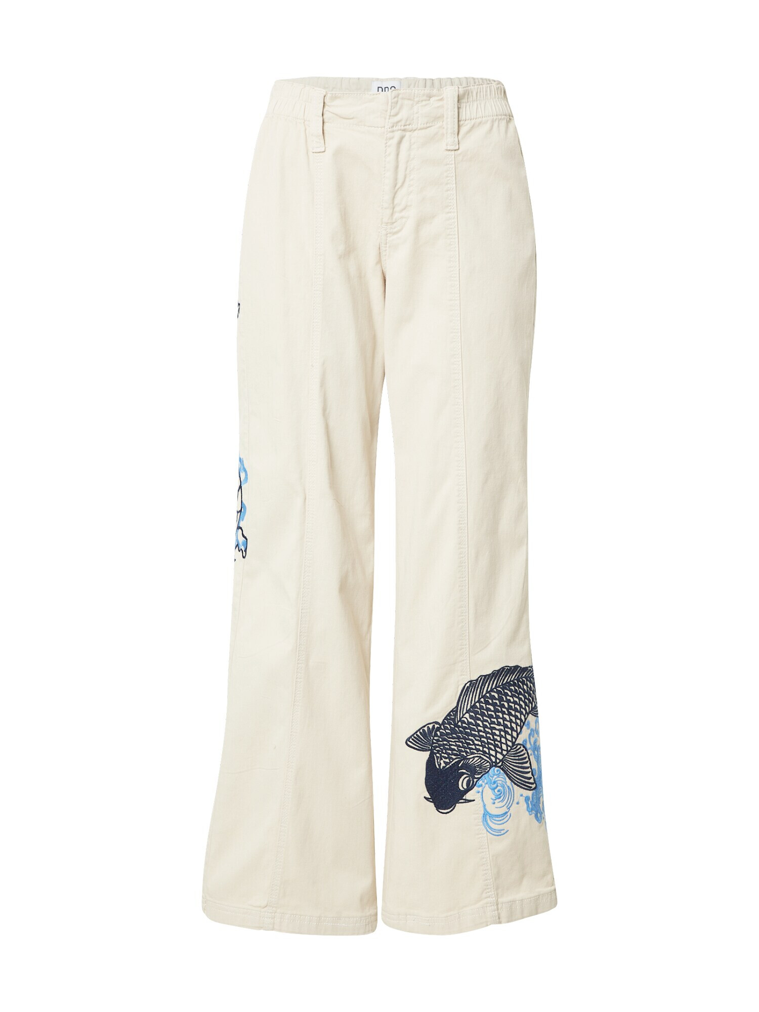 BDG Urban Outfitters Pantaloni crem / bleumarin / albastru deschis - Pled.ro