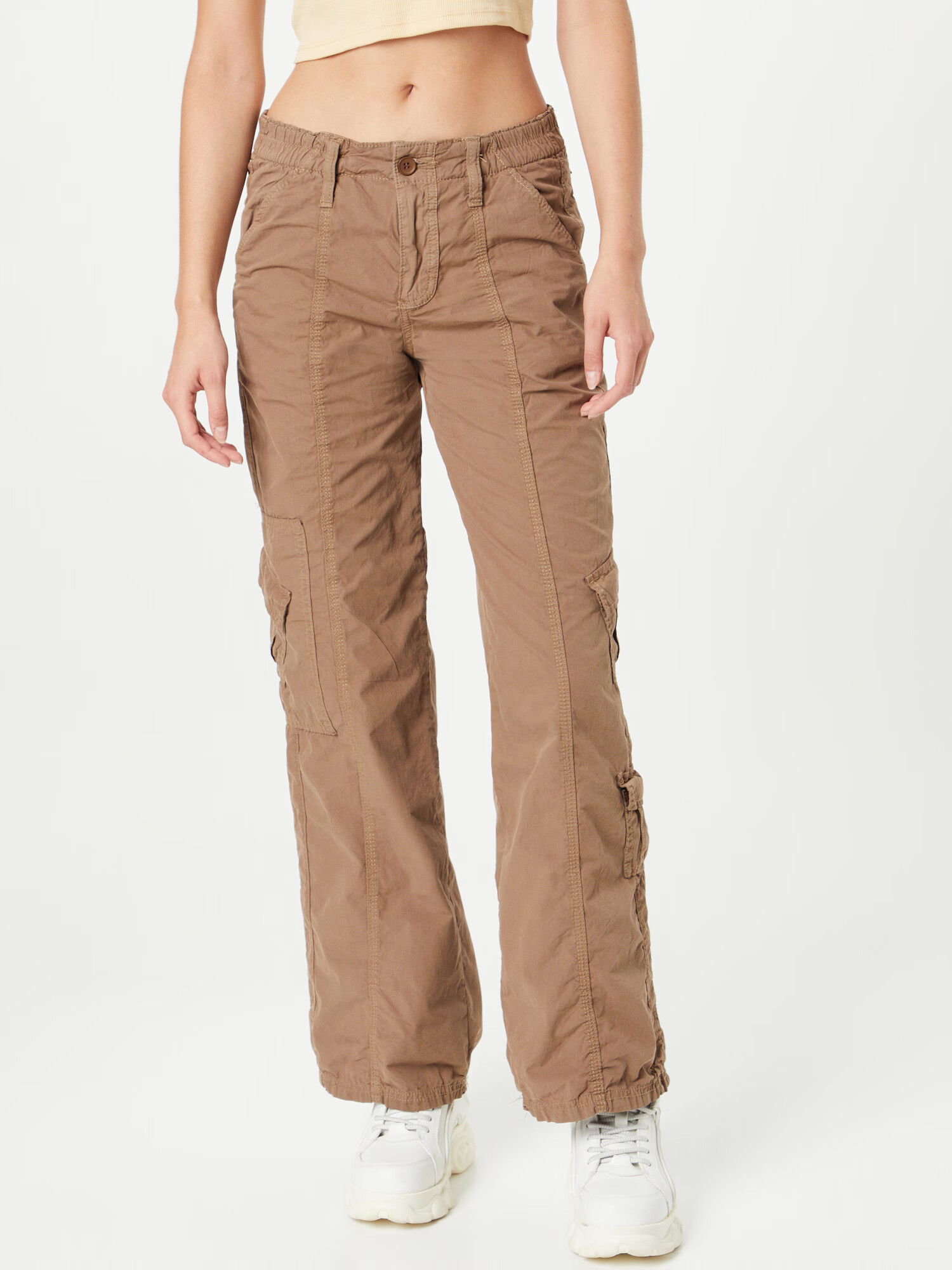 BDG Urban Outfitters Pantaloni cu buzunare bej închis - Pled.ro