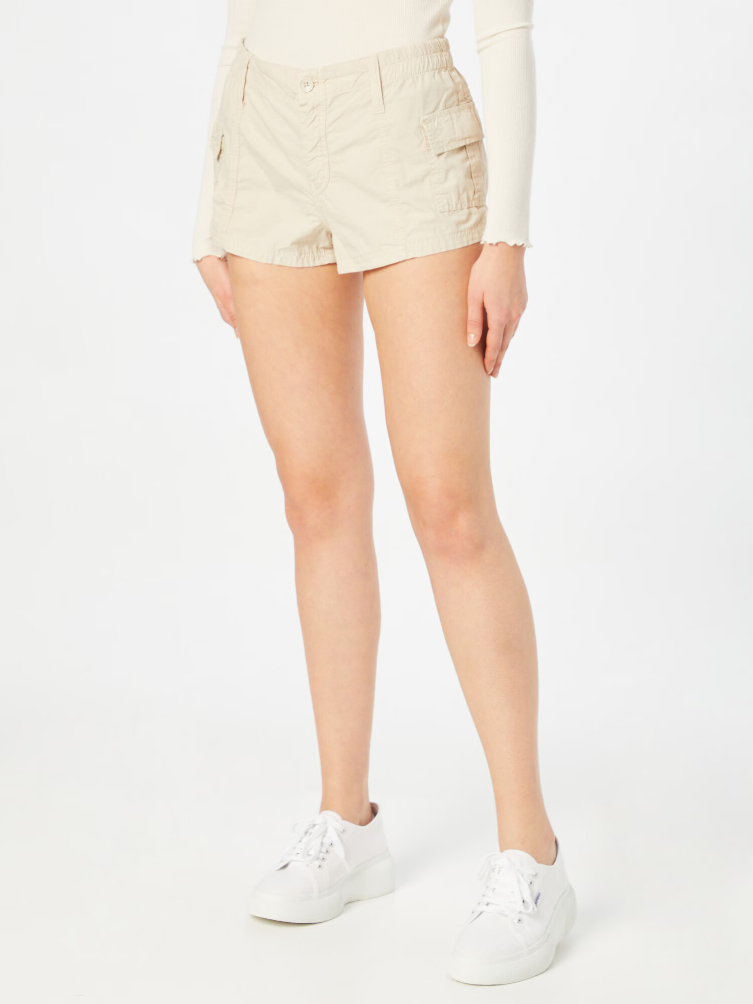 BDG Urban Outfitters Pantaloni cu buzunare crem - Pled.ro