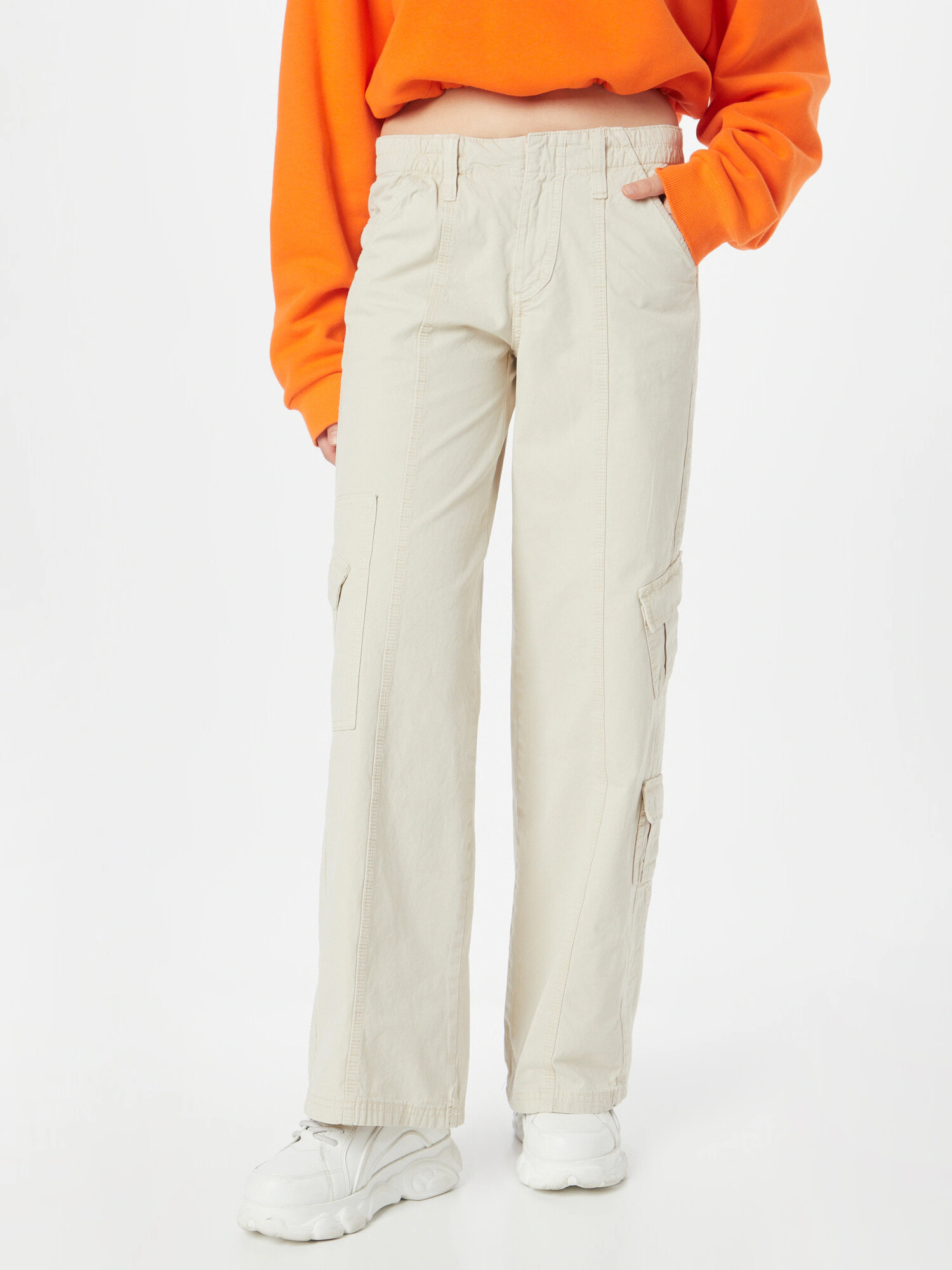 BDG Urban Outfitters Pantaloni cu buzunare ecru - Pled.ro