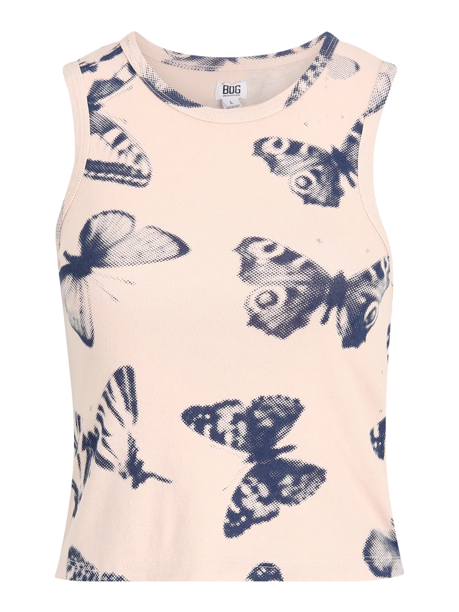 BDG Urban Outfitters Top bej / albastru marin - Pled.ro