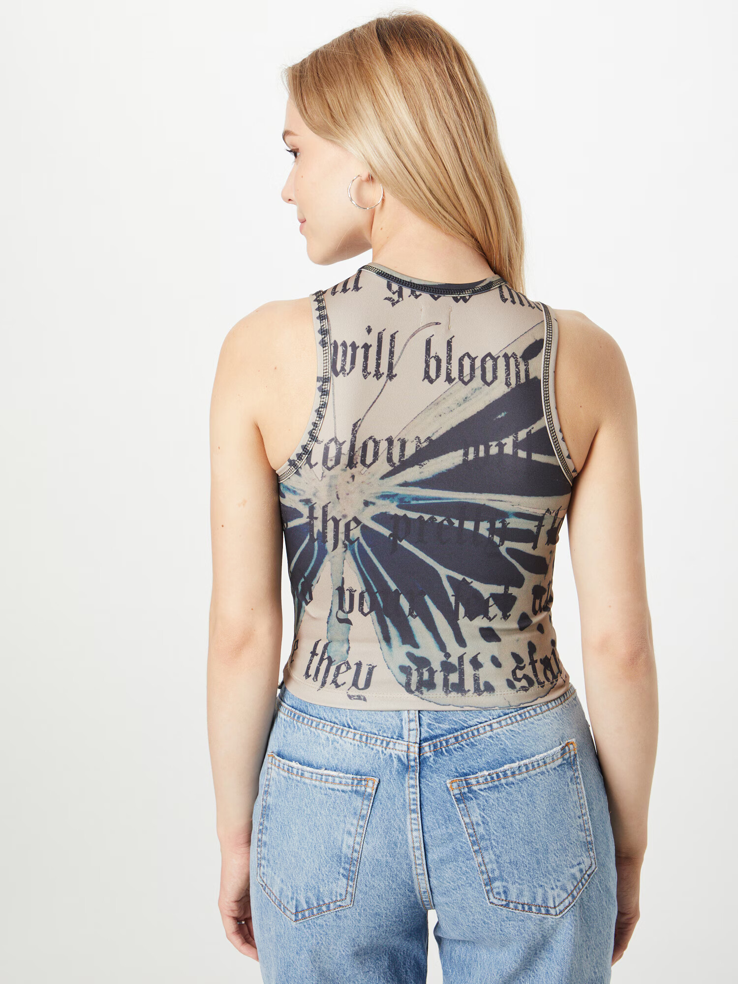 BDG Urban Outfitters Top bej / negru - Pled.ro