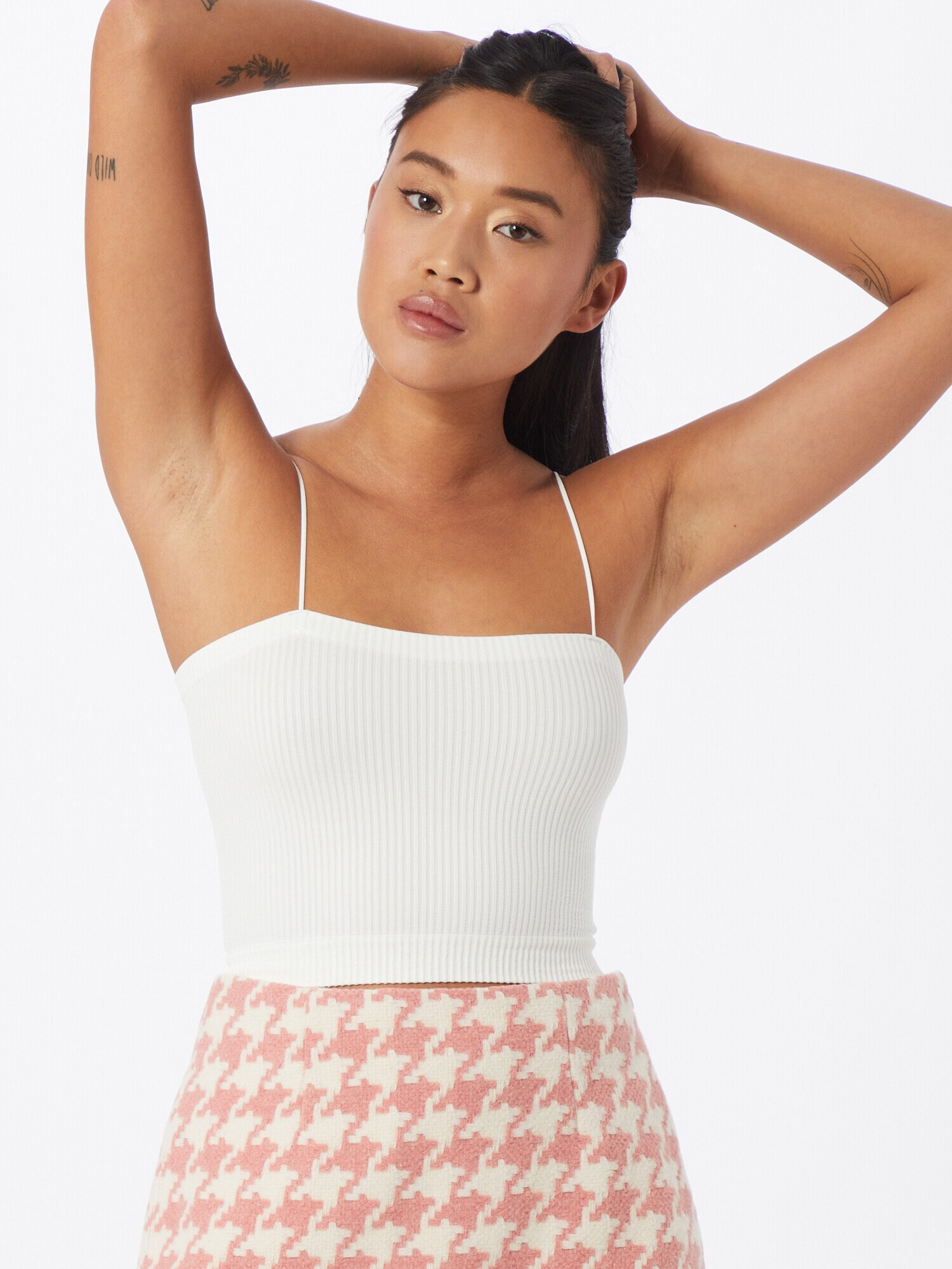 BDG Urban Outfitters Top 'HARRIET' alb - Pled.ro