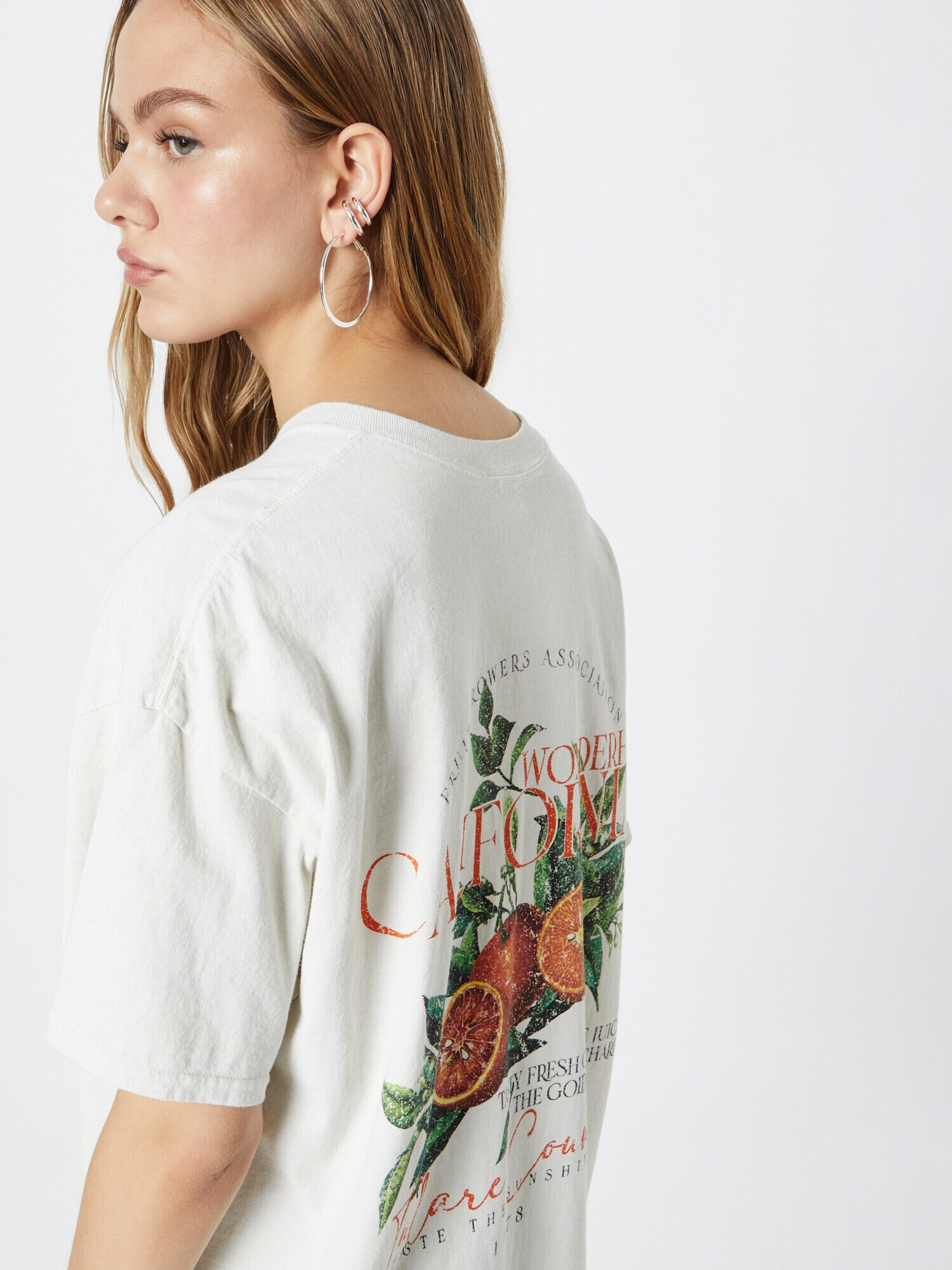 BDG Urban Outfitters Tricou 'California' verde / portocaliu / alb - Pled.ro