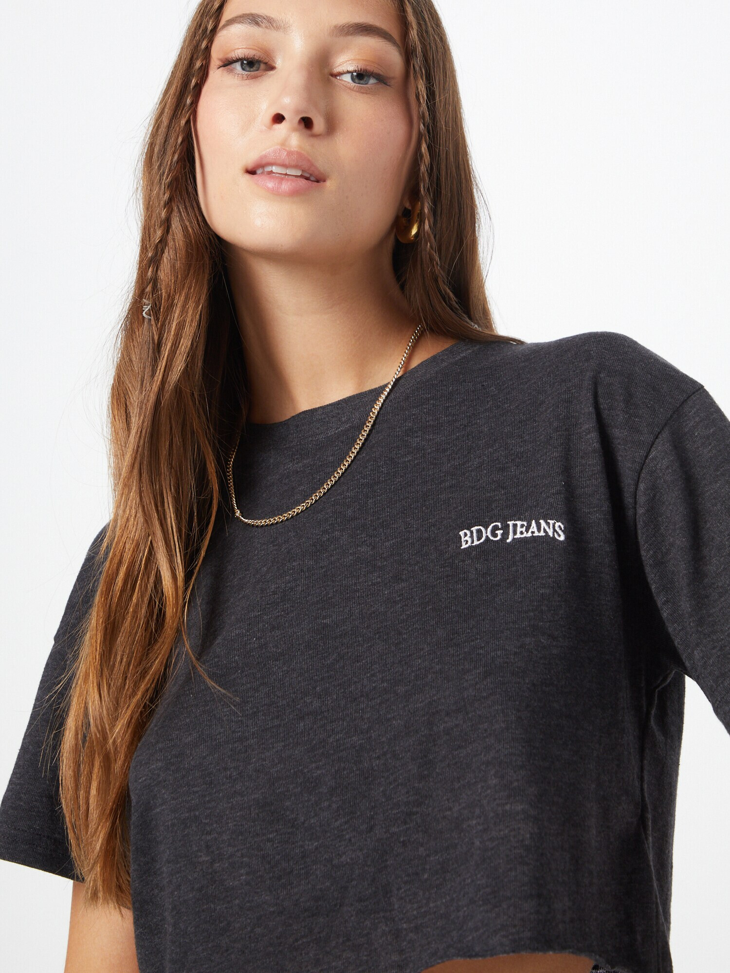 BDG Urban Outfitters Tricou negru amestecat / alb - Pled.ro