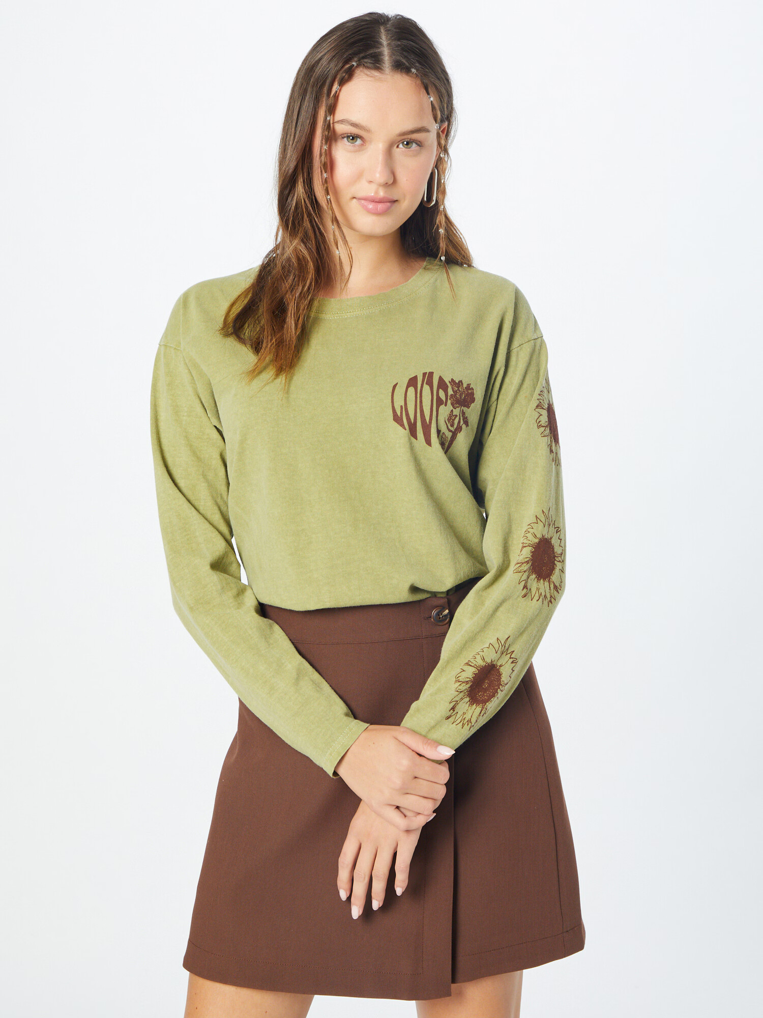 BDG Urban Outfitters Tricou verde deschis / sângeriu - Pled.ro