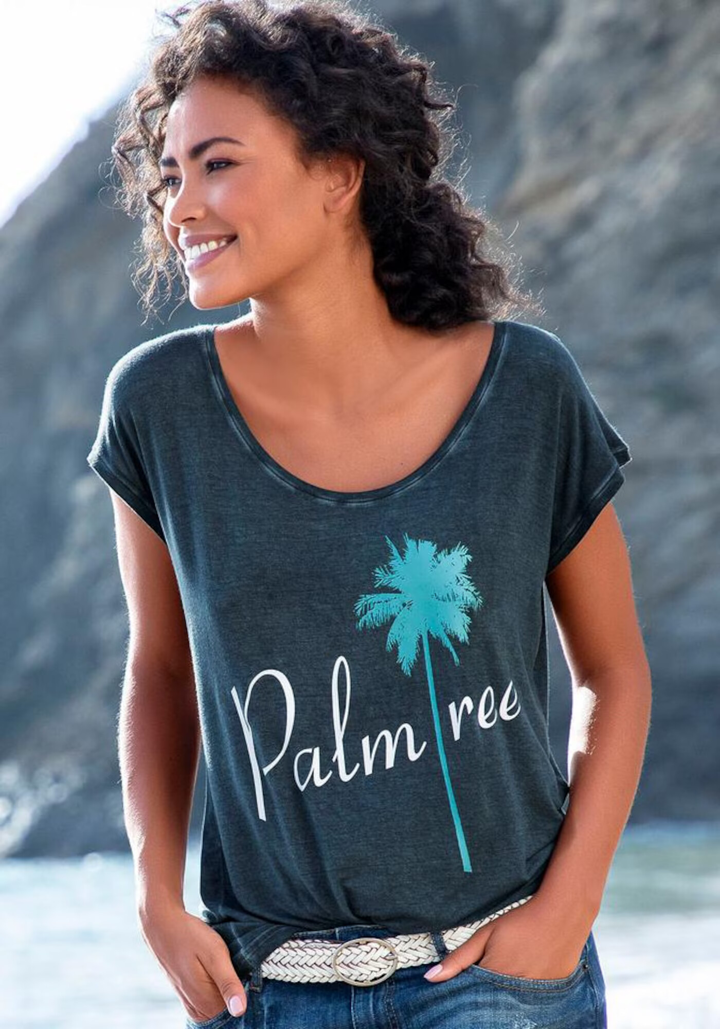 BEACH TIME Tricou bleumarin - Pled.ro