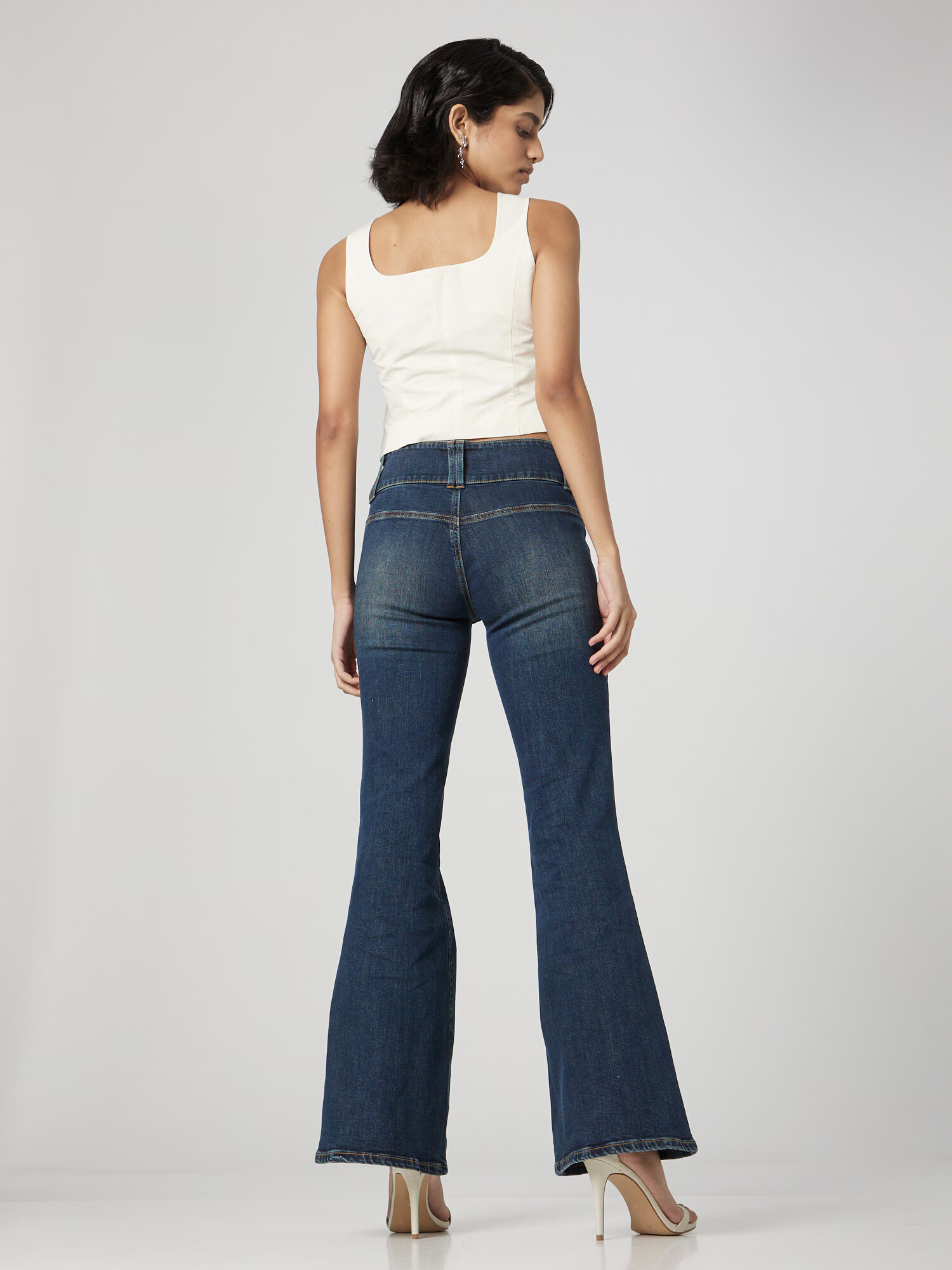 Bella x ABOUT YOU Jeans 'Henrike' crem / albastru denim - Pled.ro